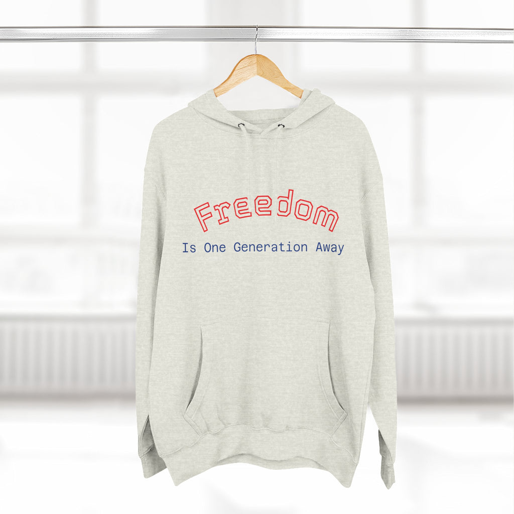 Three-Panel Freedom Hoodie - Inspirational Fleece Sweatshirt, God, Love, American Pride Apparel, Comfort Wear
