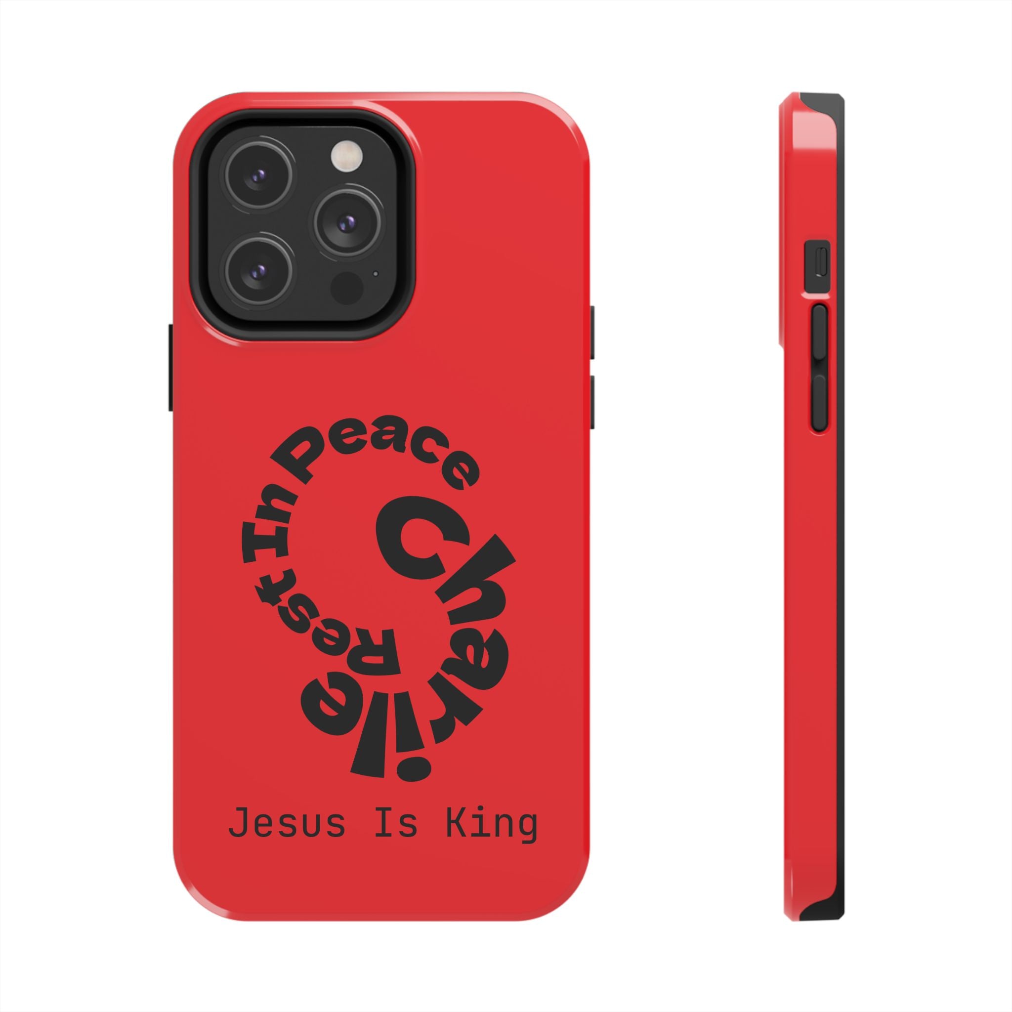 Bold Tough Phone Cases with Inspirational Design - Jesus Is King, Durable Protection, Gifts for Believers, Faith-Based Accessories, [...]