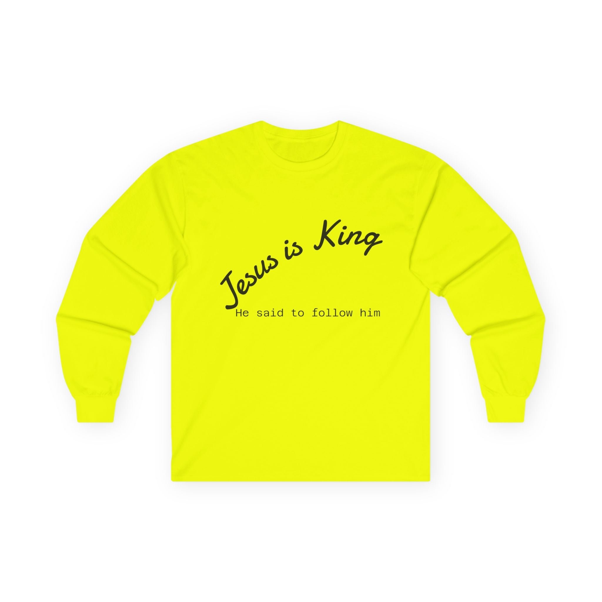 Christian & Patriotic Long Sleeve Tee - Jesus is King, 4th of July Gift, Casual Wear, Unisex Shirt, Peace Symbol Tee