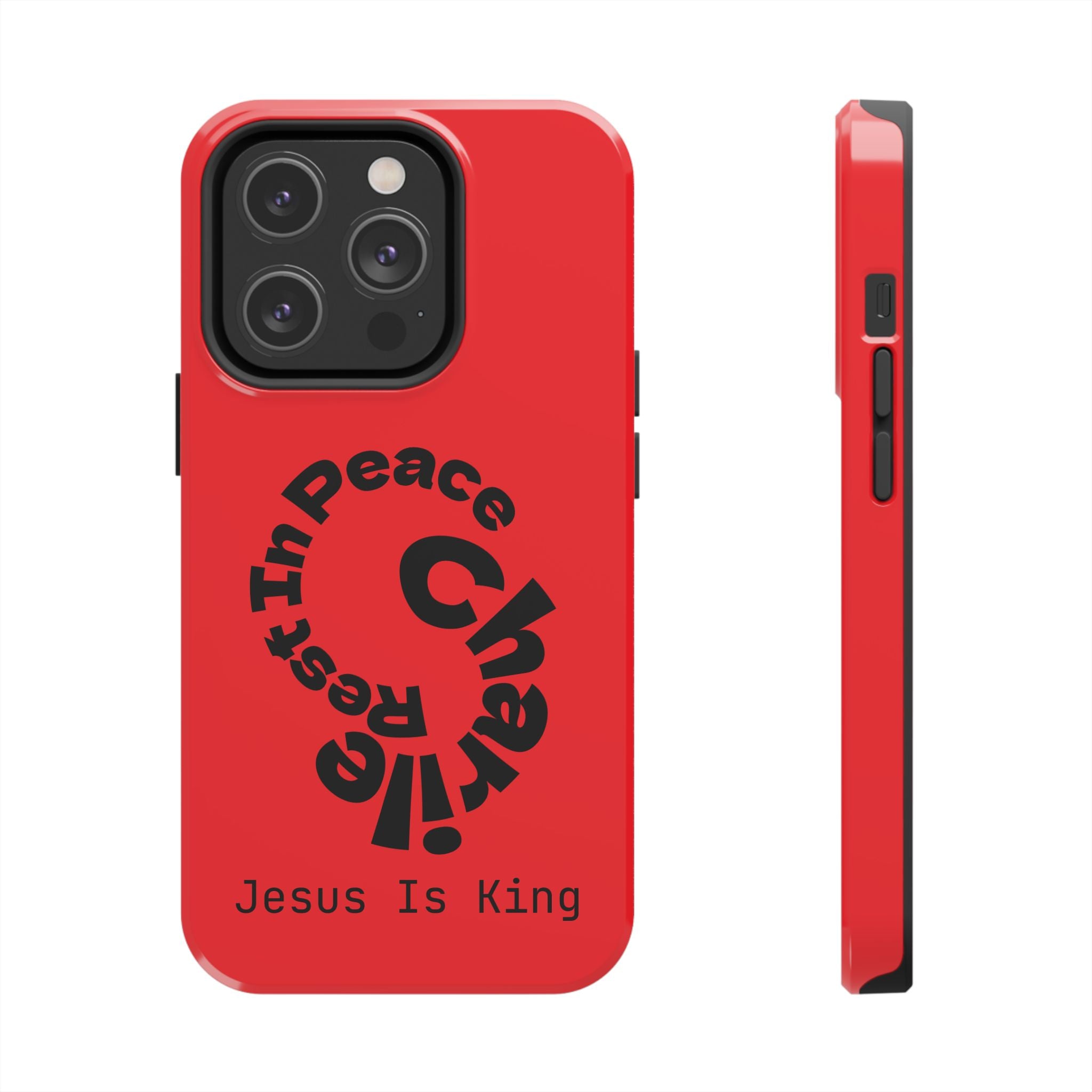 Bold Tough Phone Cases with Inspirational Design - Jesus Is King, Durable Protection, Gifts for Believers, Faith-Based Accessories, [...]