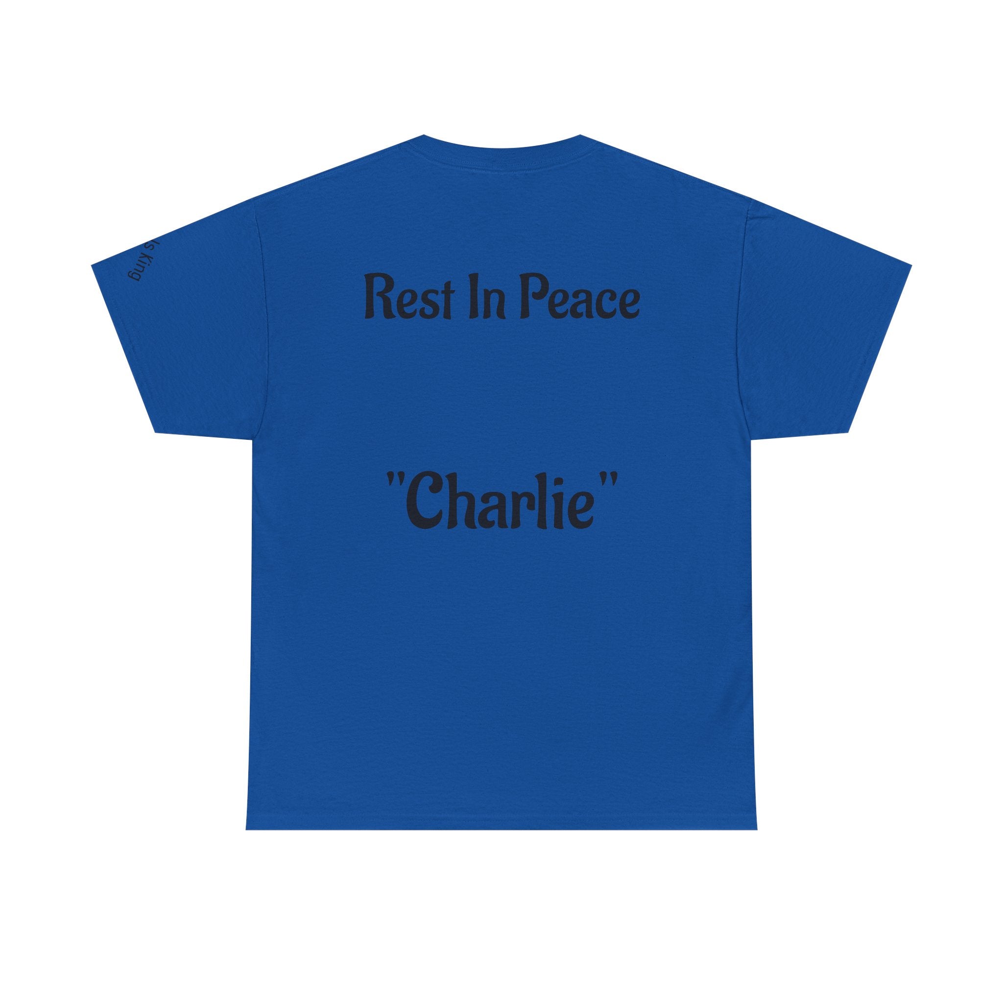 Thought-Provoking Unisex Heavy Cotton Tee: Rest In Peace Charlie, Opinion T-Shirt, Memorial Shirt, Casual Wear, Gift for Loss