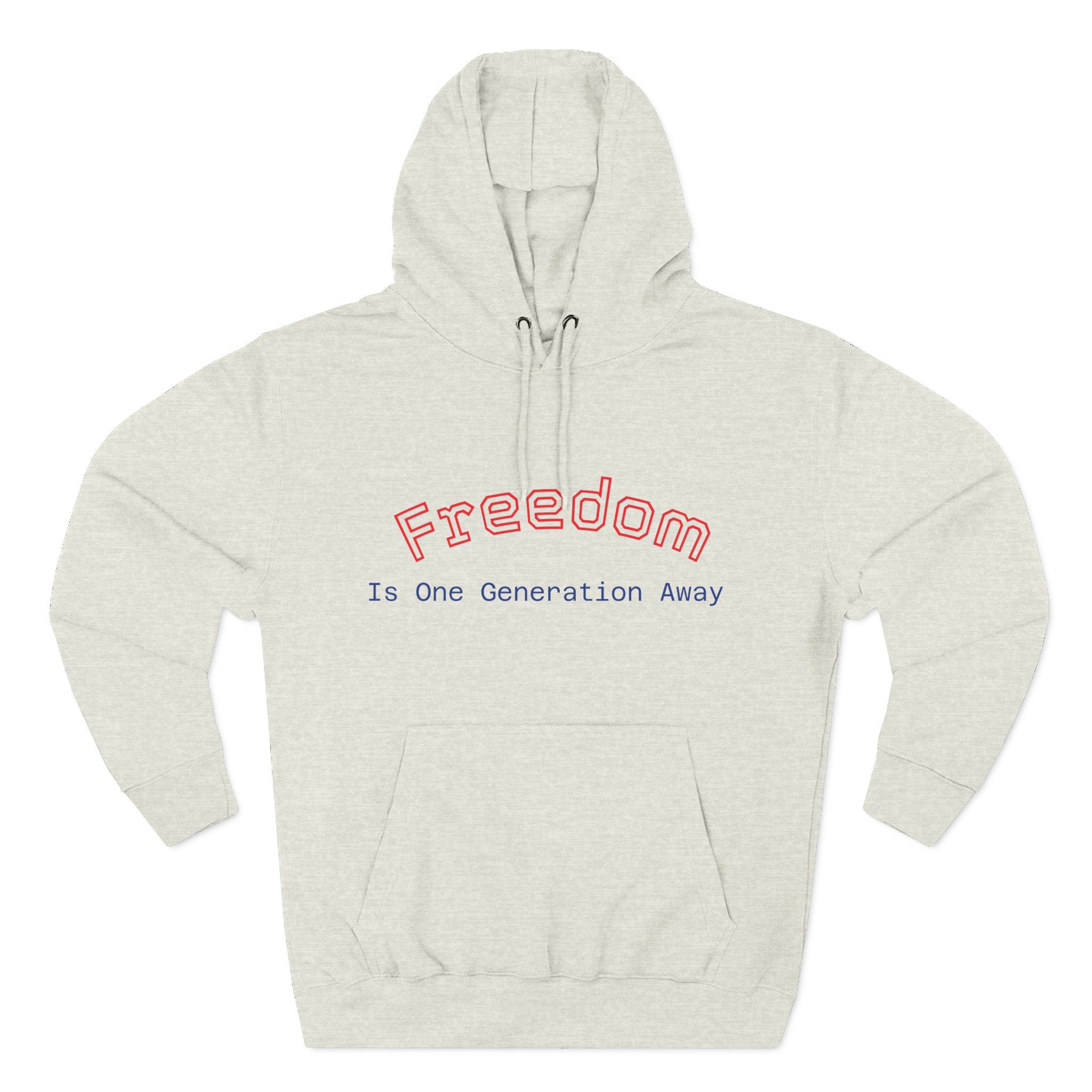 Three-Panel Freedom Hoodie - Inspirational Fleece Sweatshirt, God, Love, American Pride Apparel, Comfort Wear