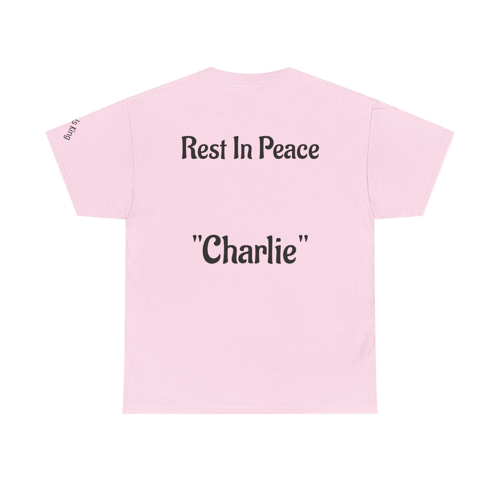 Thought-Provoking Unisex Heavy Cotton Tee: Rest In Peace Charlie, Opinion T-Shirt, Memorial Shirt, Casual Wear, Gift for Loss