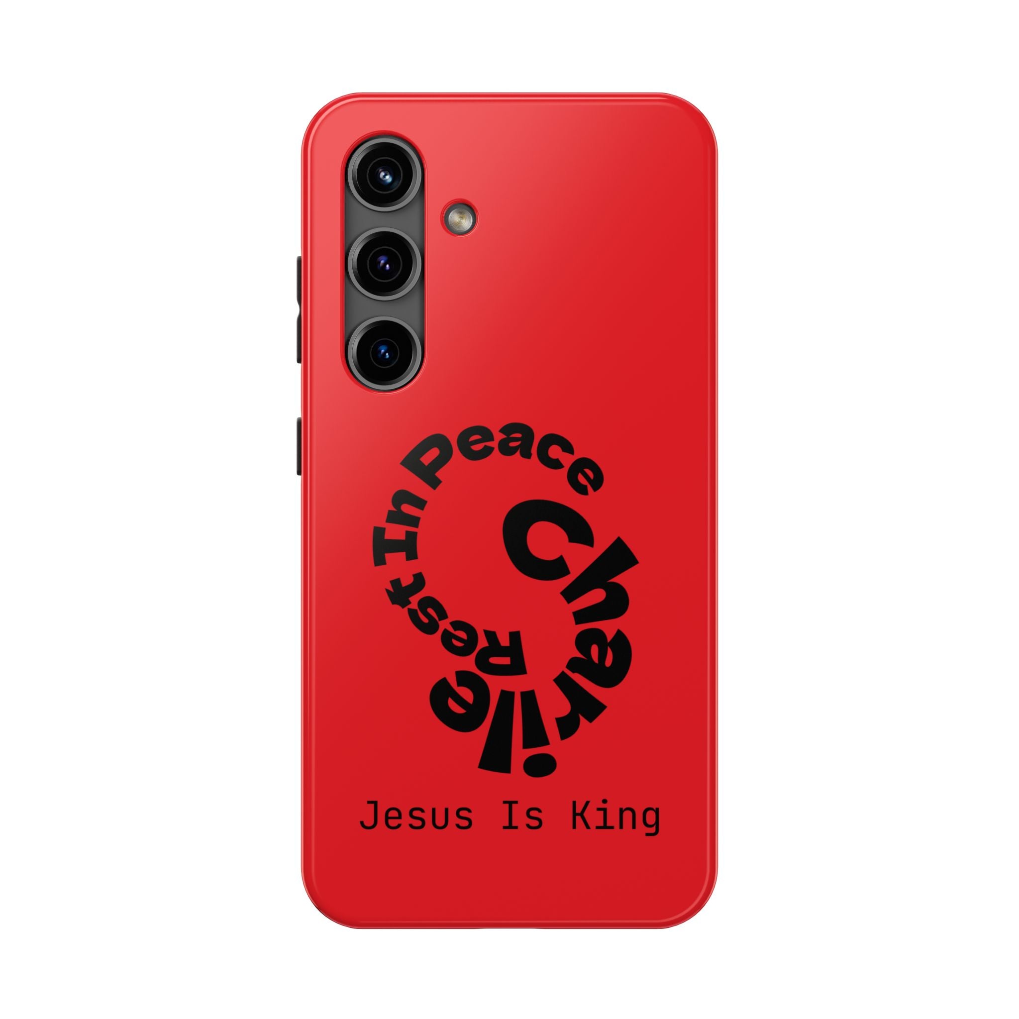 Bold Tough Phone Cases with Inspirational Design - Jesus Is King, Durable Protection, Gifts for Believers, Faith-Based Accessories, [...]