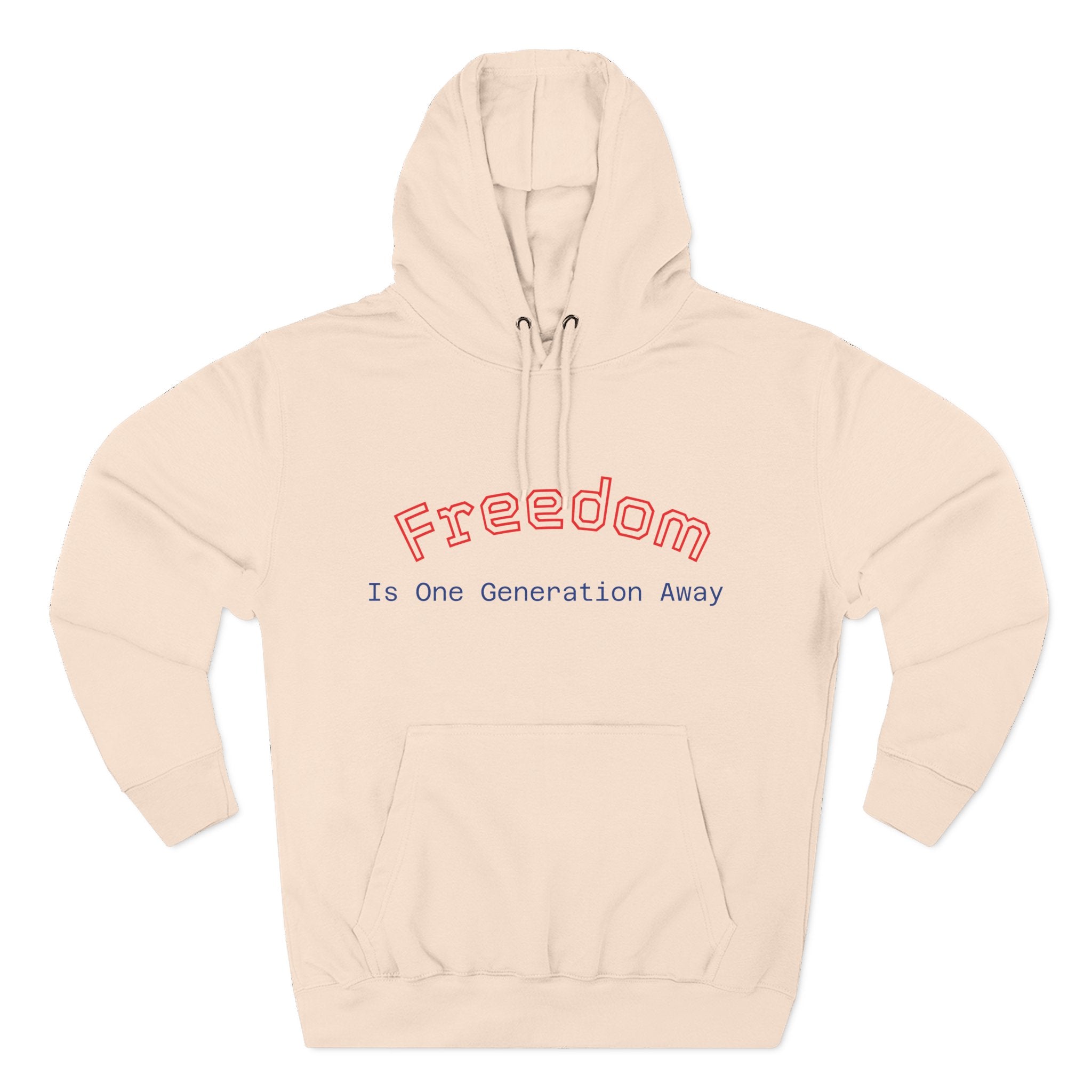Three-Panel Freedom Hoodie - Inspirational Fleece Sweatshirt, God, Love, American Pride Apparel, Comfort Wear