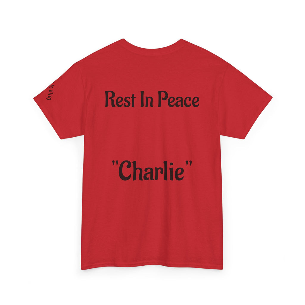 Thought-Provoking Unisex Heavy Cotton Tee: Rest In Peace Charlie, Opinion T-Shirt, Memorial Shirt, Casual Wear, Gift for Loss
