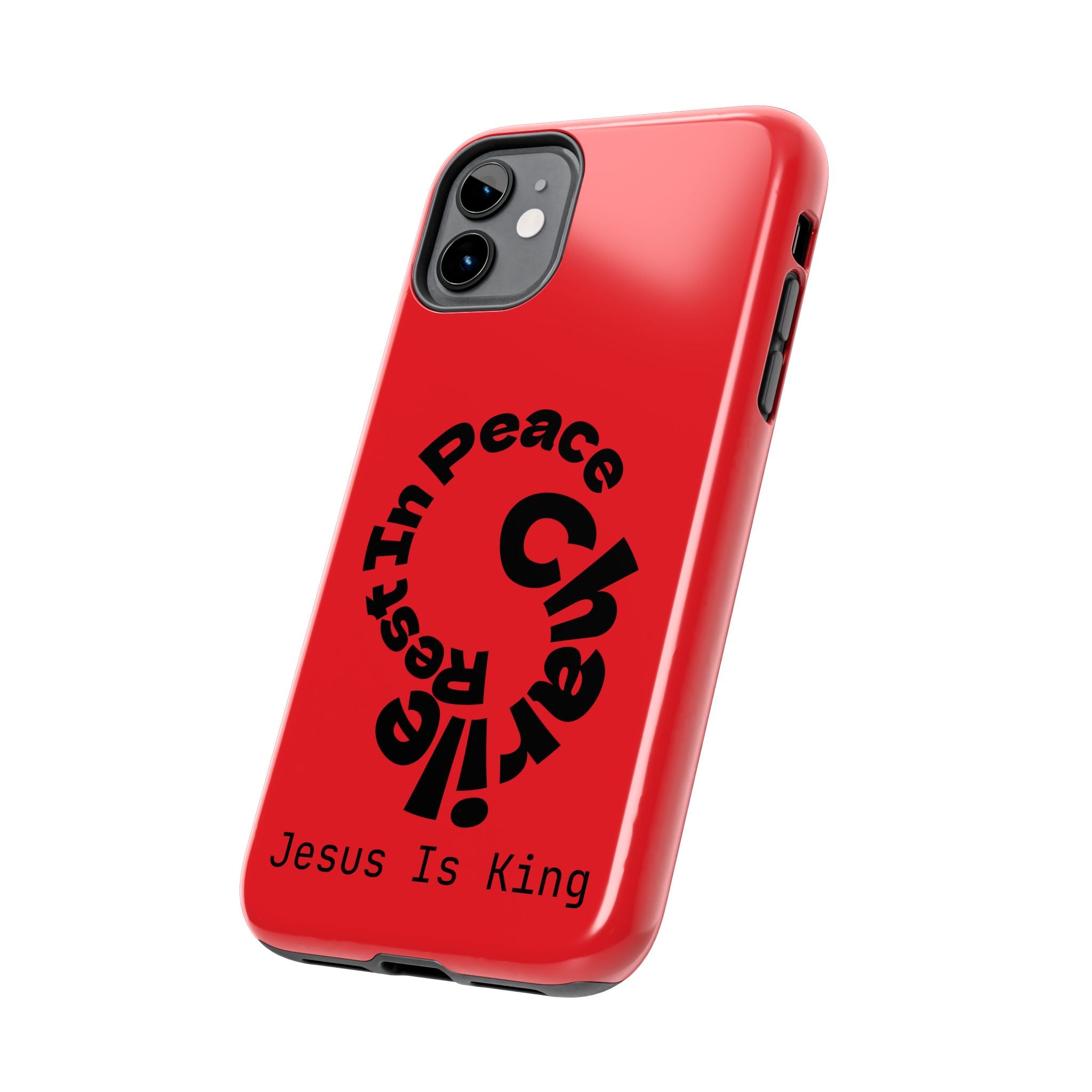 Bold Tough Phone Cases with Inspirational Design - Jesus Is King, Durable Protection, Gifts for Believers, Faith-Based Accessories, [...]