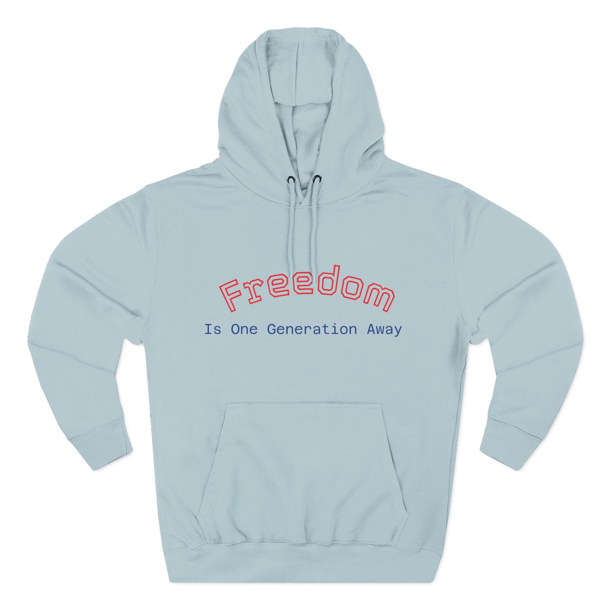 Three-Panel Freedom Hoodie - Inspirational Fleece Sweatshirt, God, Love, American Pride Apparel, Comfort Wear