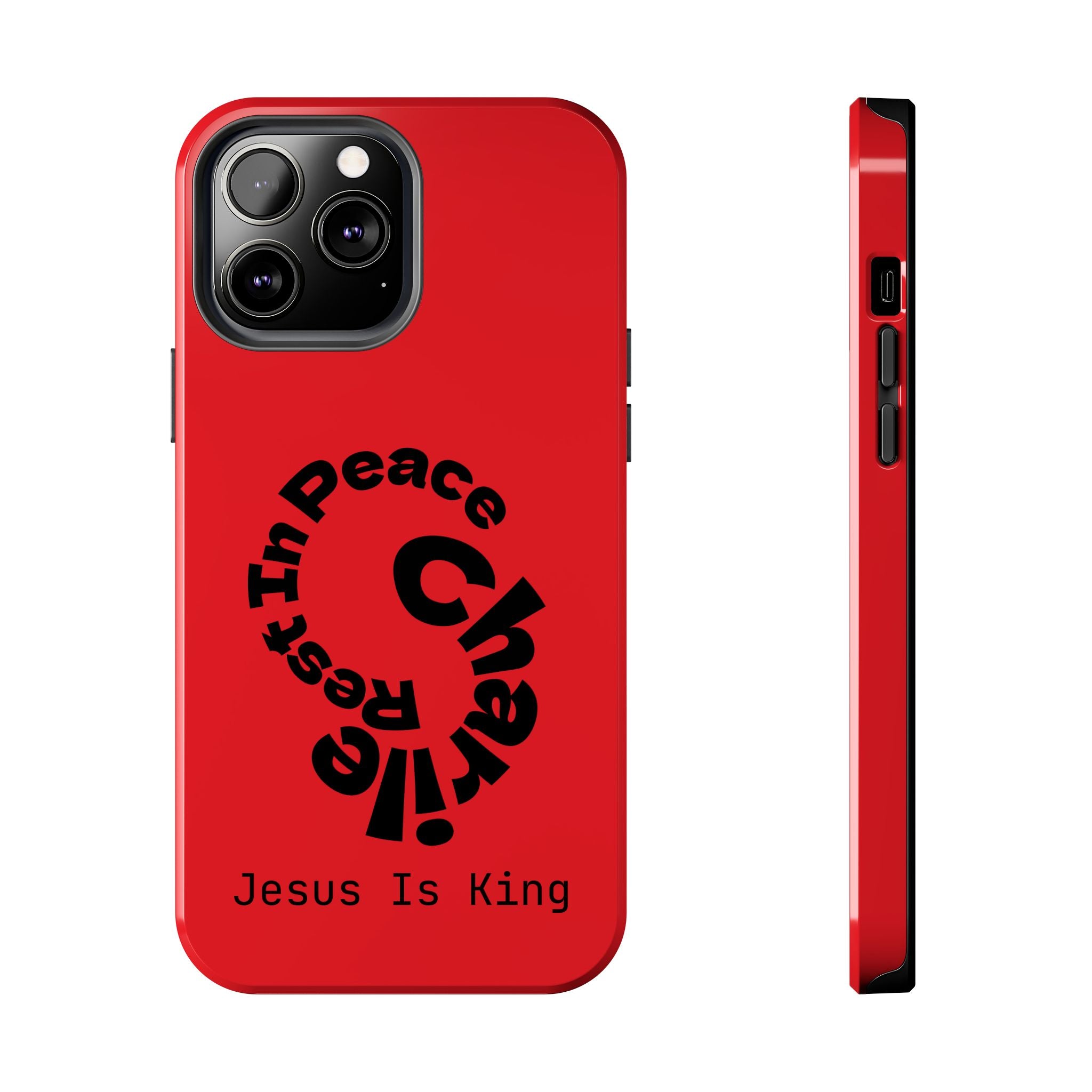 Bold Tough Phone Cases with Inspirational Design - Jesus Is King, Durable Protection, Gifts for Believers, Faith-Based Accessories, [...]