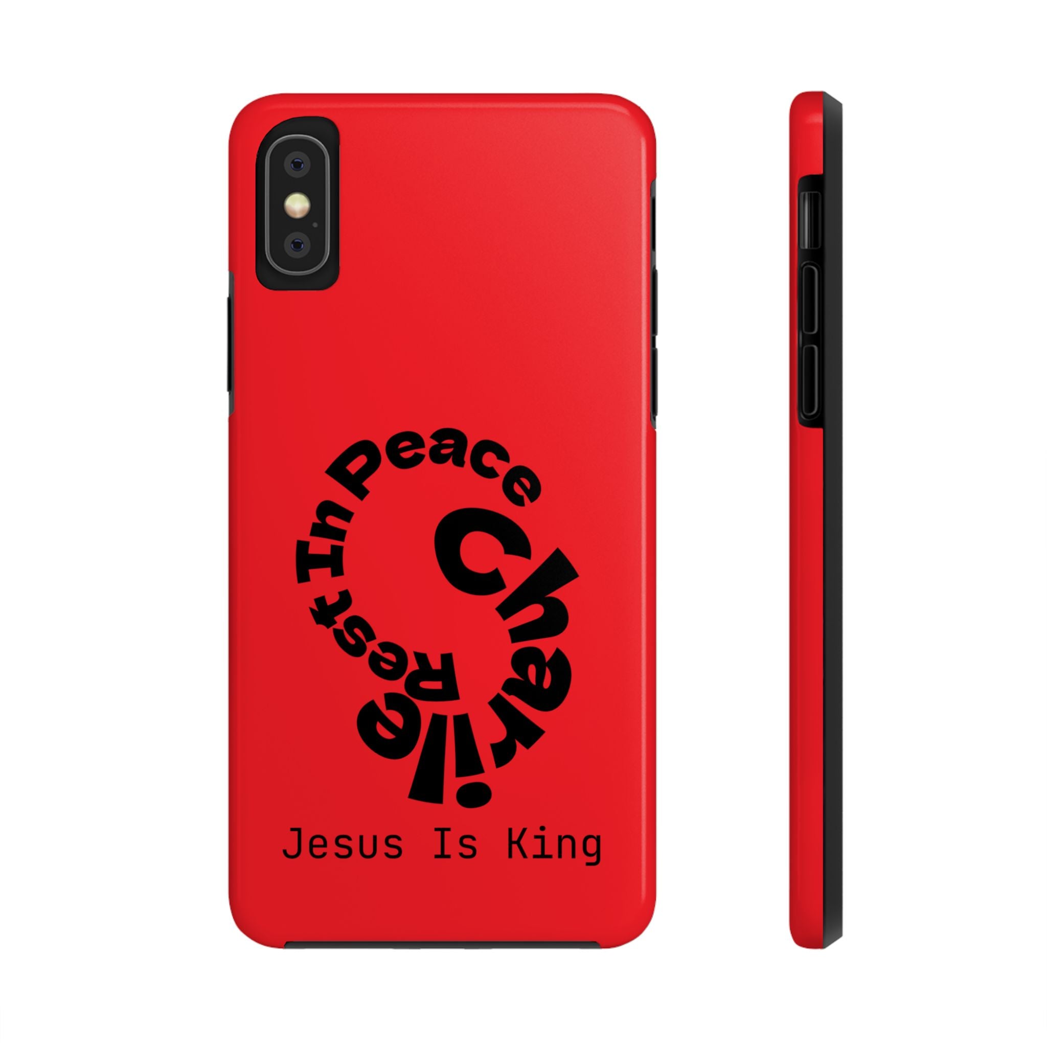 Bold Tough Phone Cases with Inspirational Design - Jesus Is King, Durable Protection, Gifts for Believers, Faith-Based Accessories, [...]