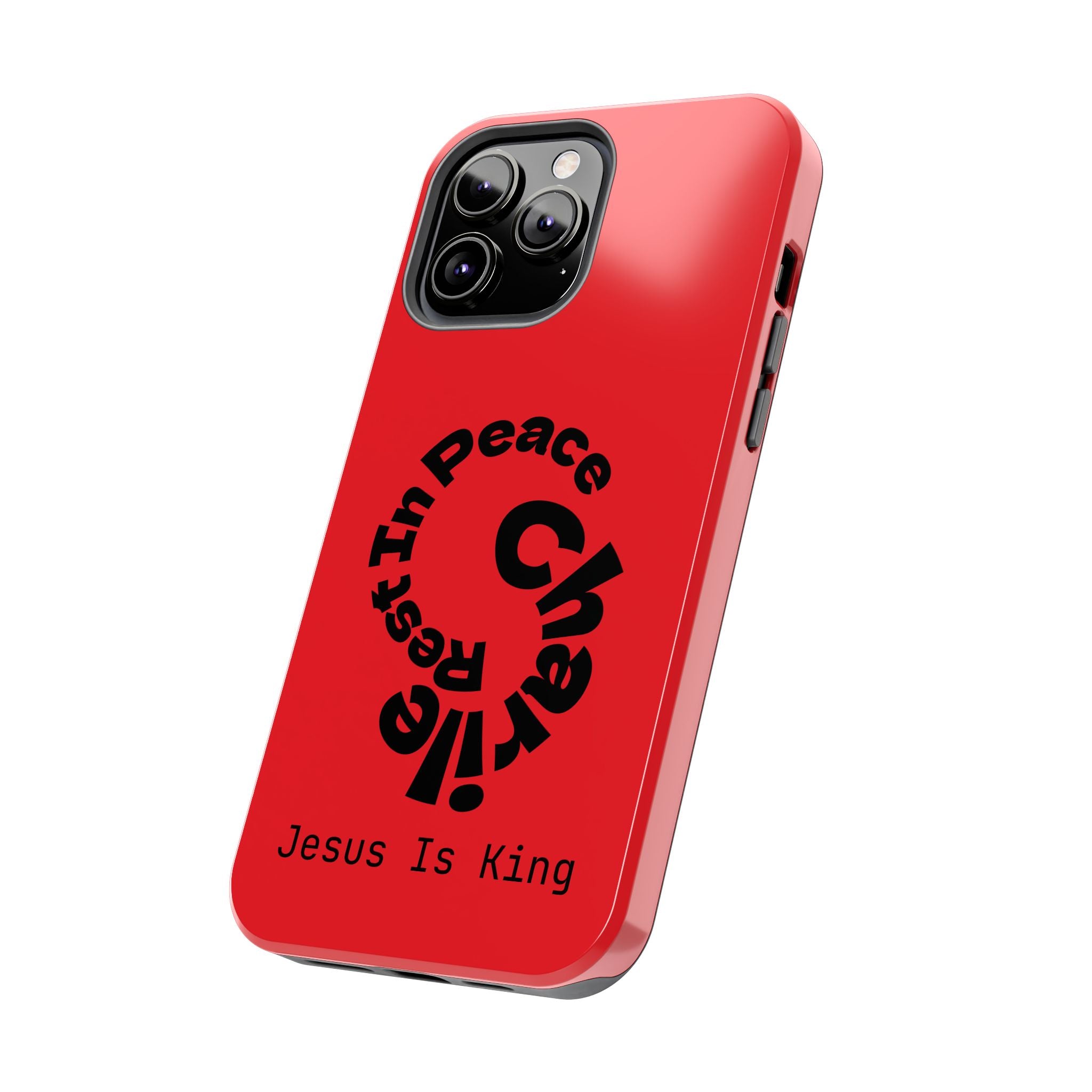 Bold Tough Phone Cases with Inspirational Design - Jesus Is King, Durable Protection, Gifts for Believers, Faith-Based Accessories, [...]