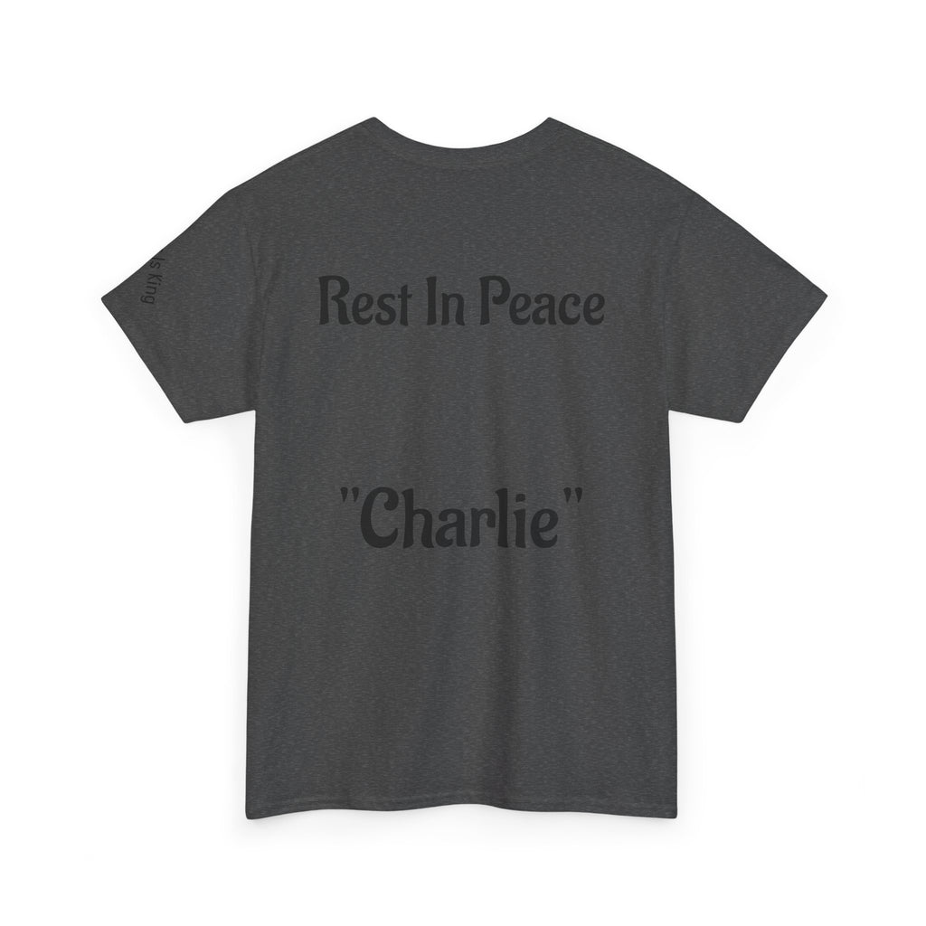 Thought-Provoking Unisex Heavy Cotton Tee: Rest In Peace Charlie, Opinion T-Shirt, Memorial Shirt, Casual Wear, Gift for Loss