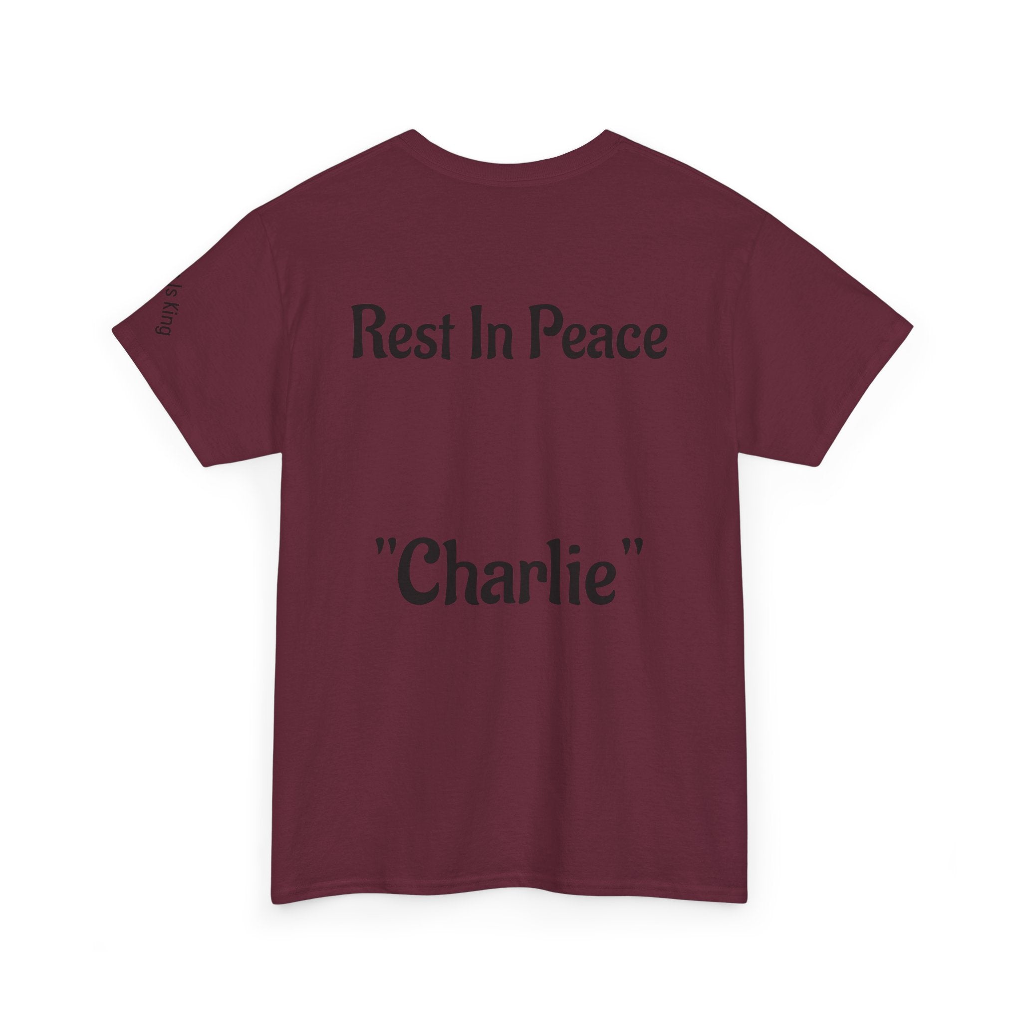 Thought-Provoking Unisex Heavy Cotton Tee: Rest In Peace Charlie, Opinion T-Shirt, Memorial Shirt, Casual Wear, Gift for Loss
