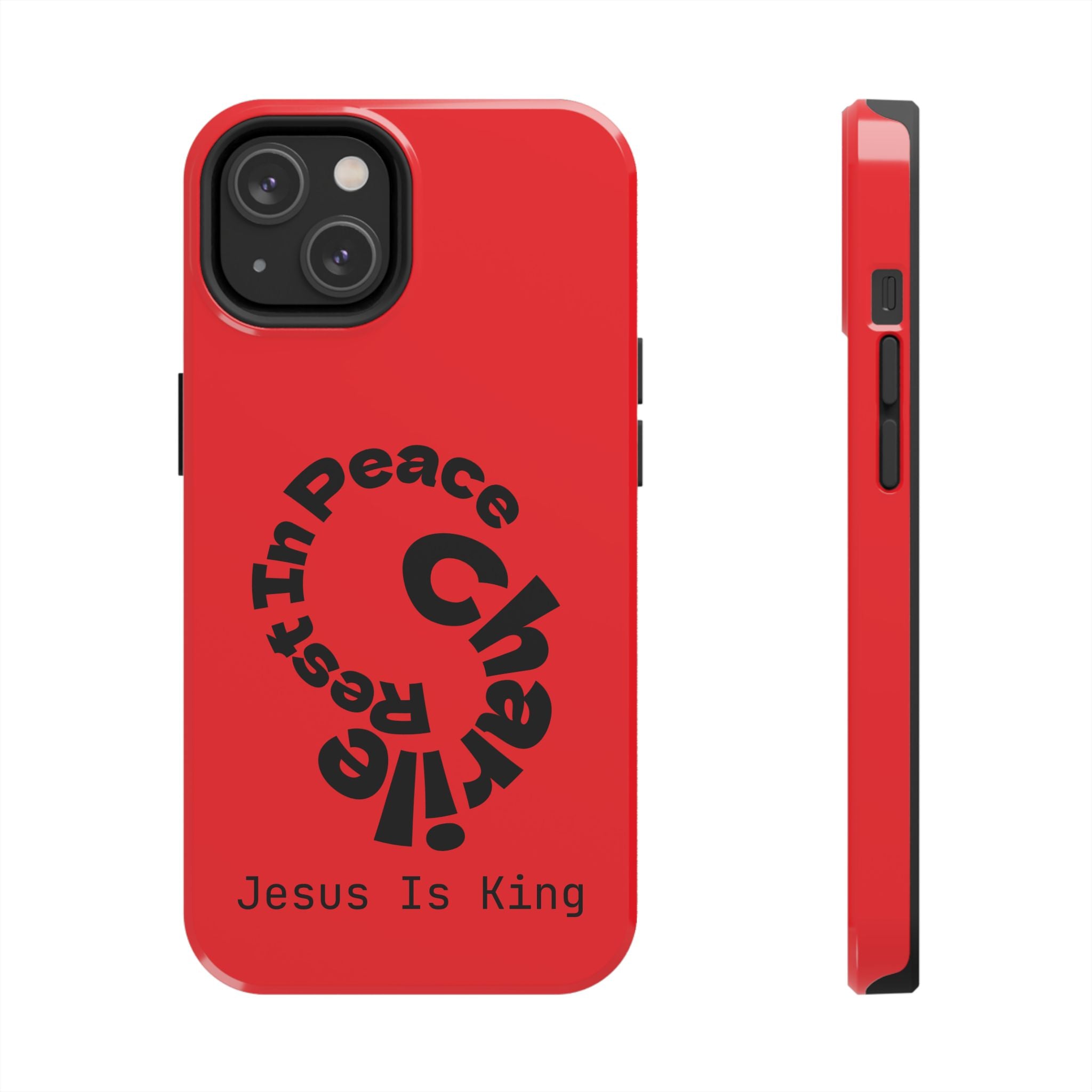 Bold Tough Phone Cases with Inspirational Design - Jesus Is King, Durable Protection, Gifts for Believers, Faith-Based Accessories, [...]
