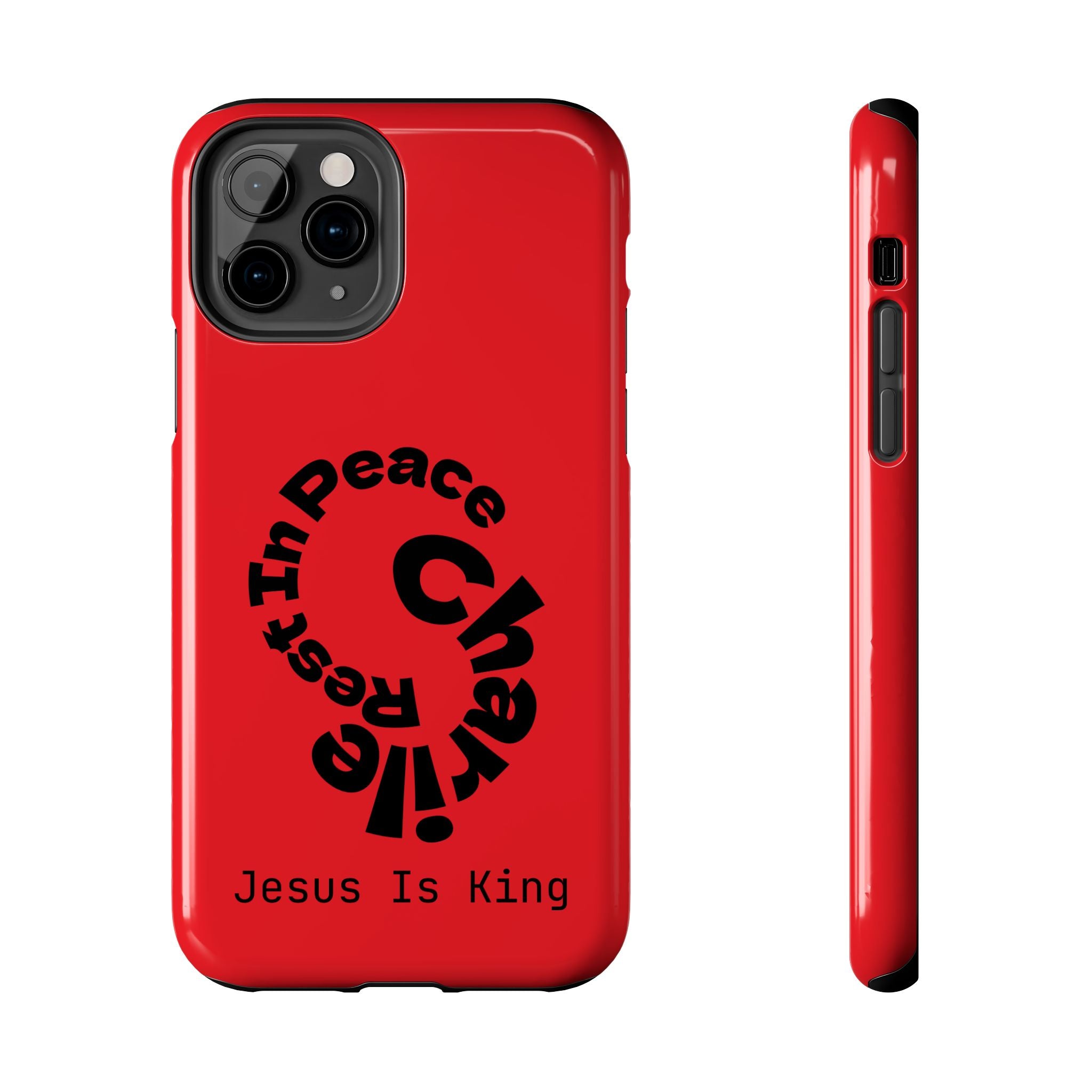 Bold Tough Phone Cases with Inspirational Design - Jesus Is King, Durable Protection, Gifts for Believers, Faith-Based Accessories, [...]