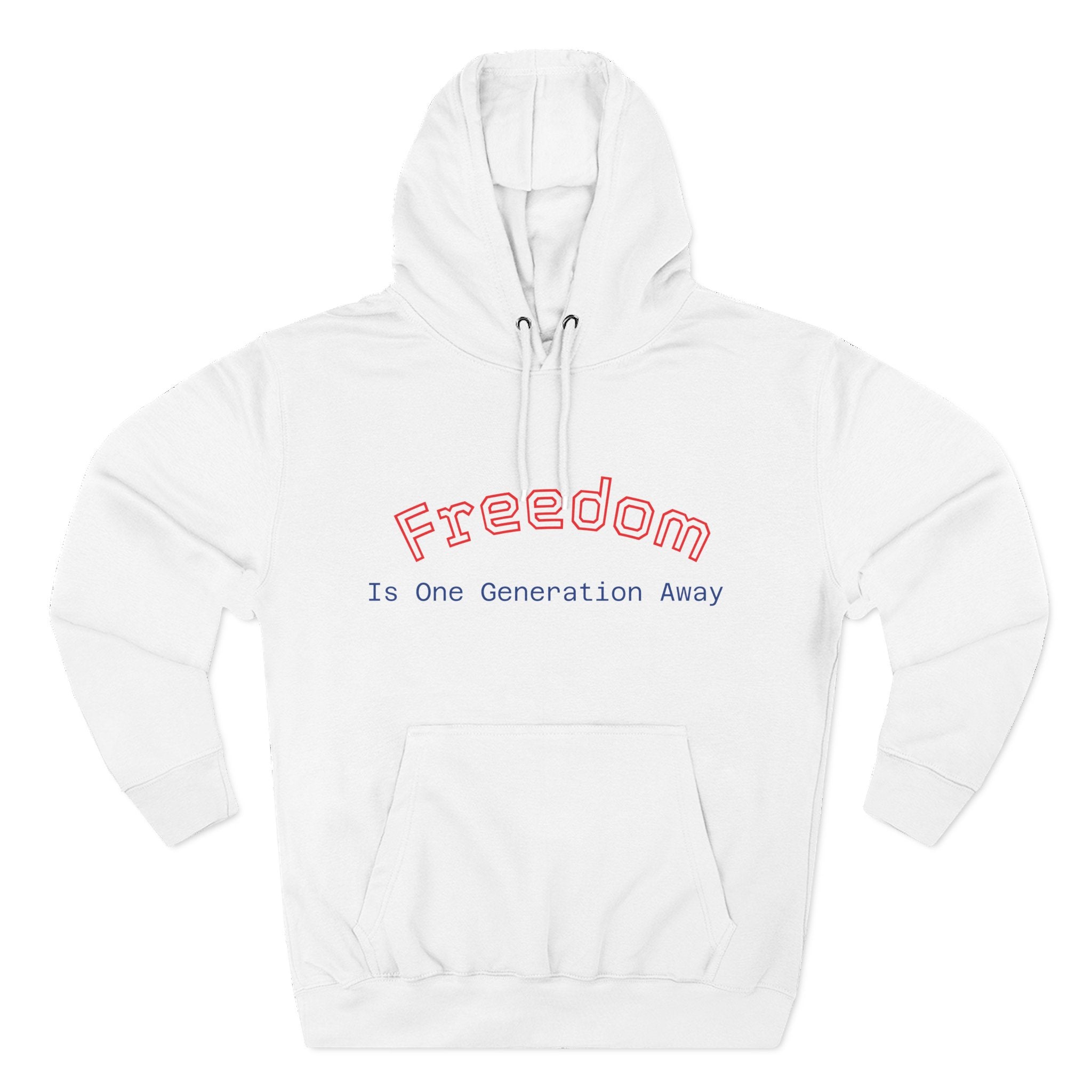 Three-Panel Freedom Hoodie - Inspirational Fleece Sweatshirt, God, Love, American Pride Apparel, Comfort Wear