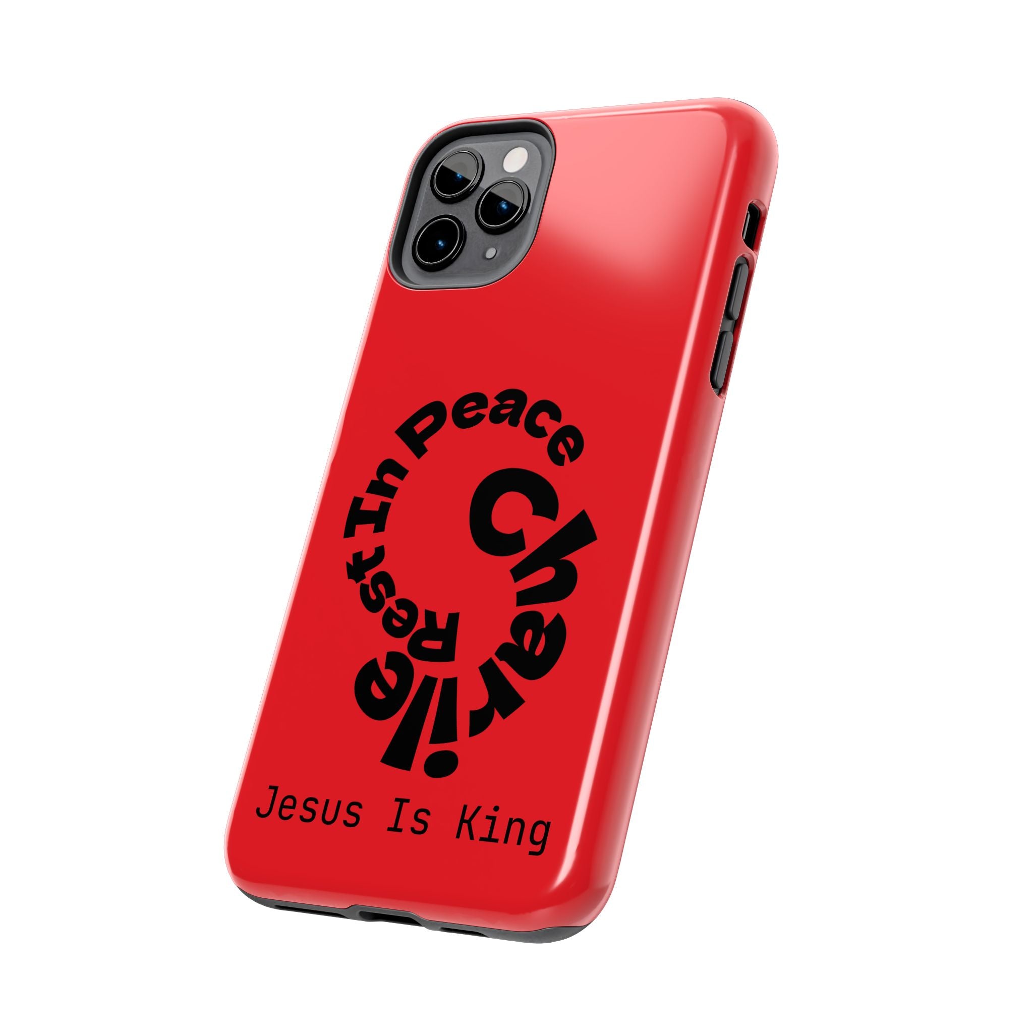Bold Tough Phone Cases with Inspirational Design - Jesus Is King, Durable Protection, Gifts for Believers, Faith-Based Accessories, [...]