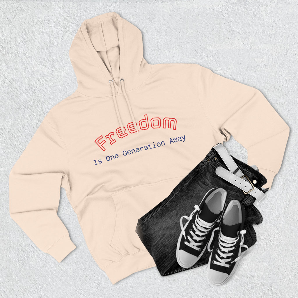 Three-Panel Freedom Hoodie - Inspirational Fleece Sweatshirt, God, Love, American Pride Apparel, Comfort Wear