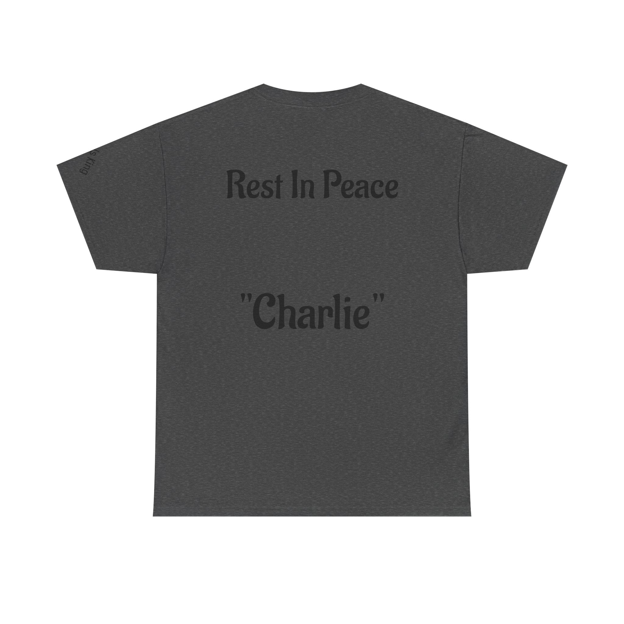 Thought-Provoking Unisex Heavy Cotton Tee: Rest In Peace Charlie, Opinion T-Shirt, Memorial Shirt, Casual Wear, Gift for Loss