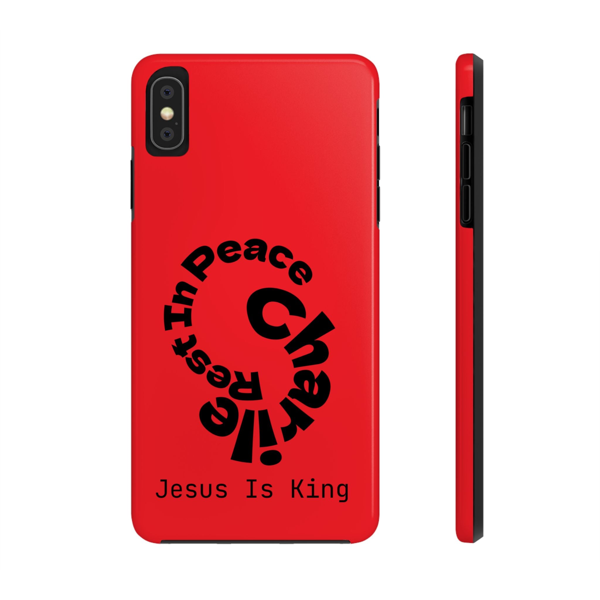 Bold Tough Phone Cases with Inspirational Design - Jesus Is King, Durable Protection, Gifts for Believers, Faith-Based Accessories, [...]