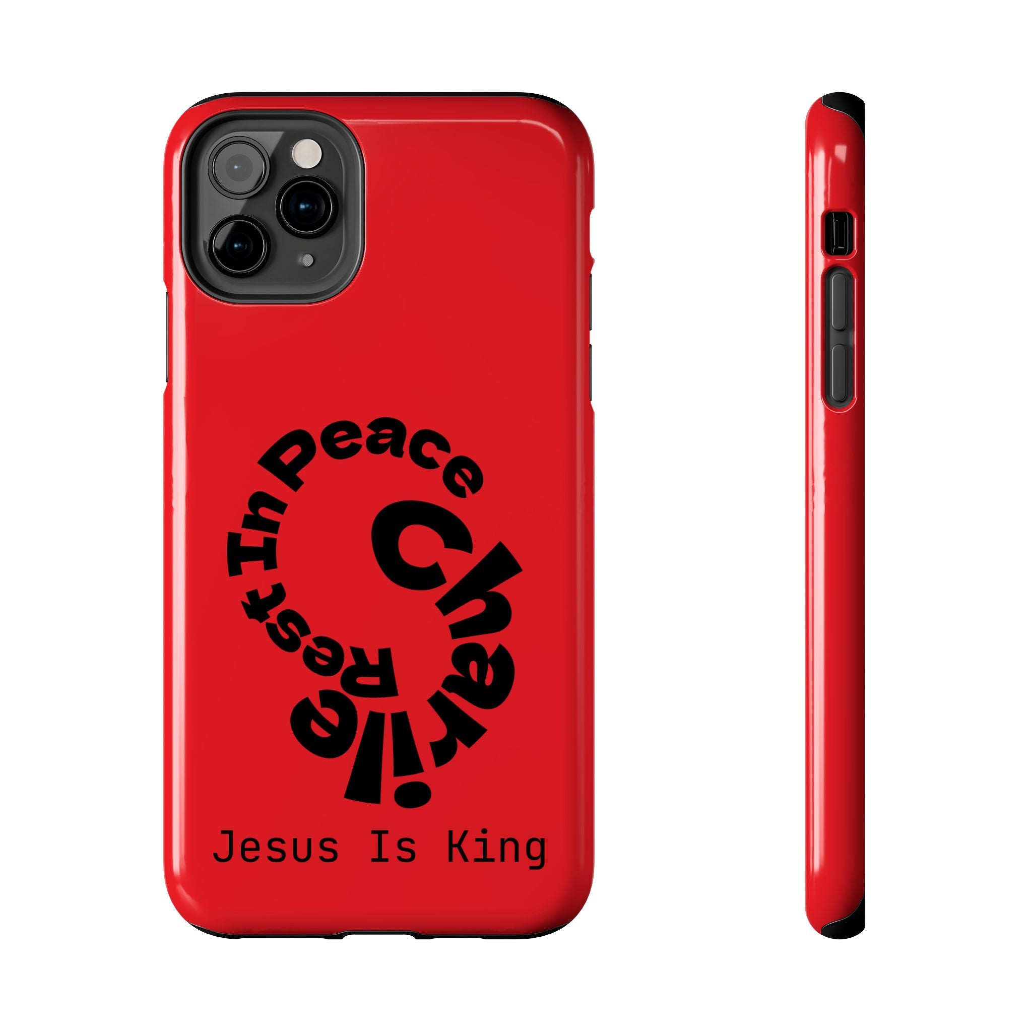 Bold Tough Phone Cases with Inspirational Design - Jesus Is King, Durable Protection, Gifts for Believers, Faith-Based Accessories, [...]