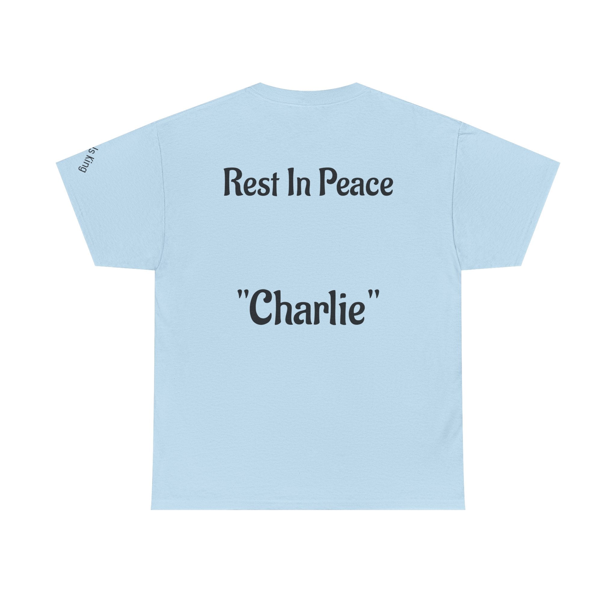 Thought-Provoking Unisex Heavy Cotton Tee: Rest In Peace Charlie, Opinion T-Shirt, Memorial Shirt, Casual Wear, Gift for Loss