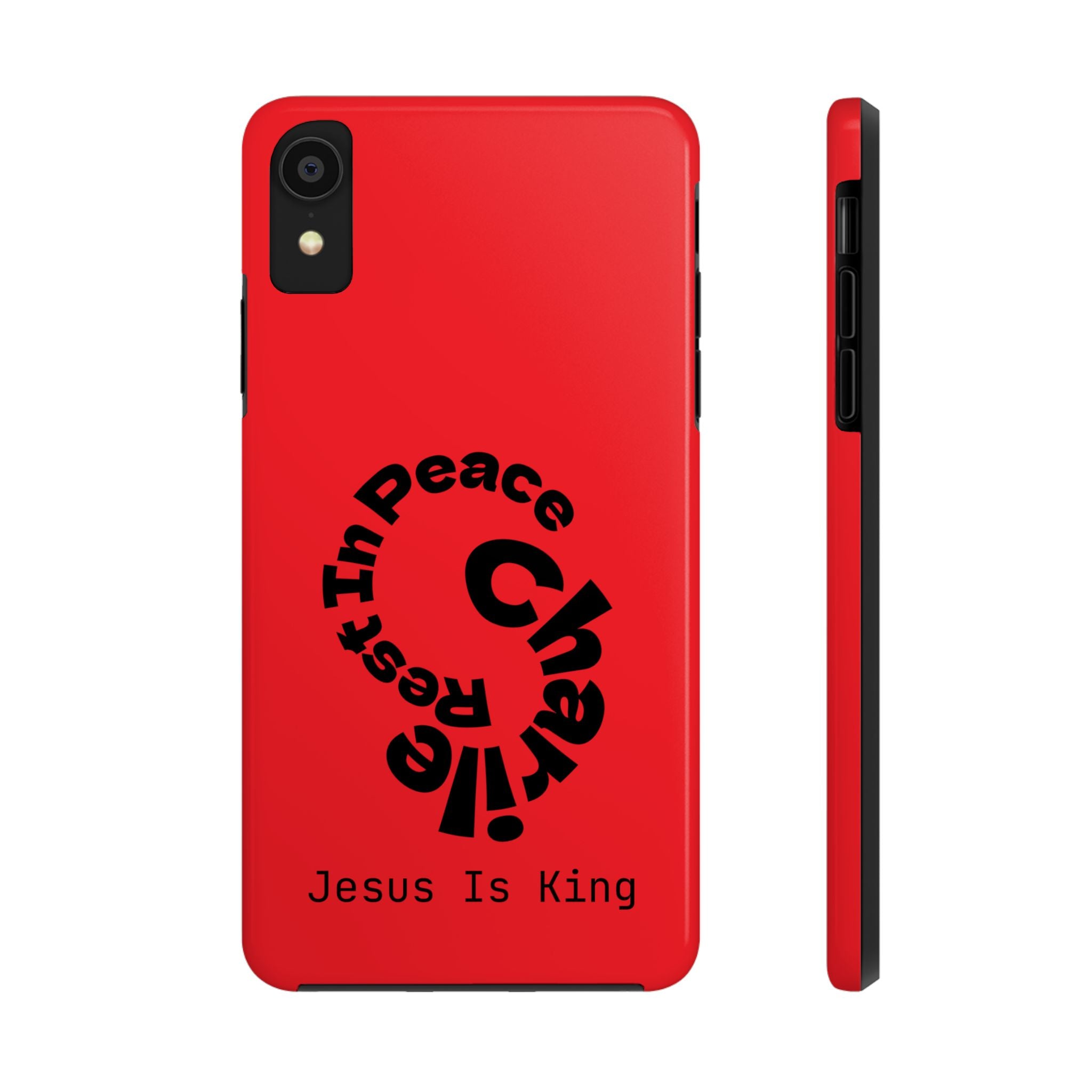 Bold Tough Phone Cases with Inspirational Design - Jesus Is King, Durable Protection, Gifts for Believers, Faith-Based Accessories, [...]