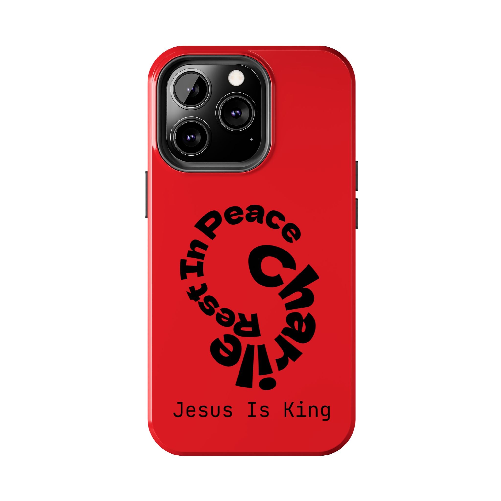 Bold Tough Phone Cases with Inspirational Design - Jesus Is King, Durable Protection, Gifts for Believers, Faith-Based Accessories, [...]