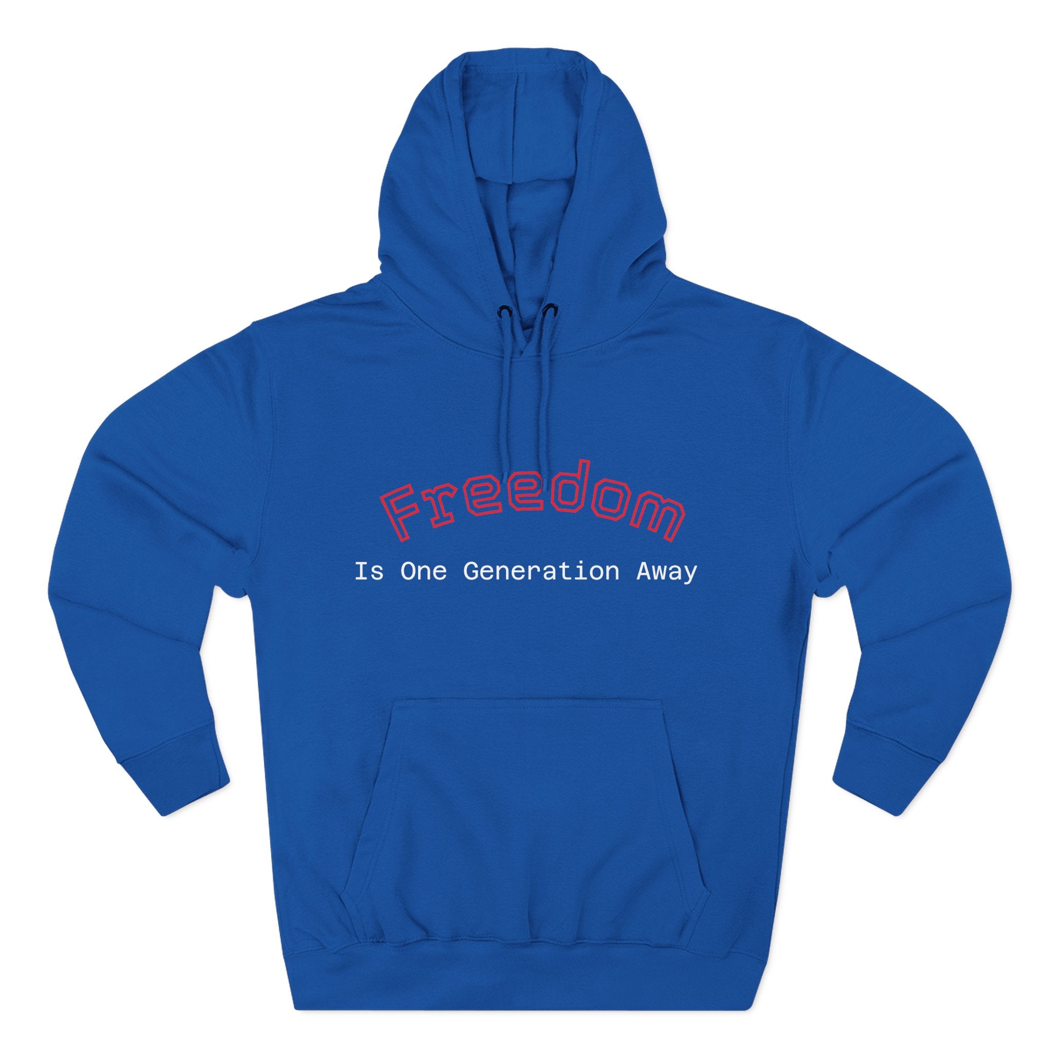 Three-Panel Freedom Hoodie - Inspirational Fleece Sweatshirt, God, Love, American Pride Apparel, Comfort Wear