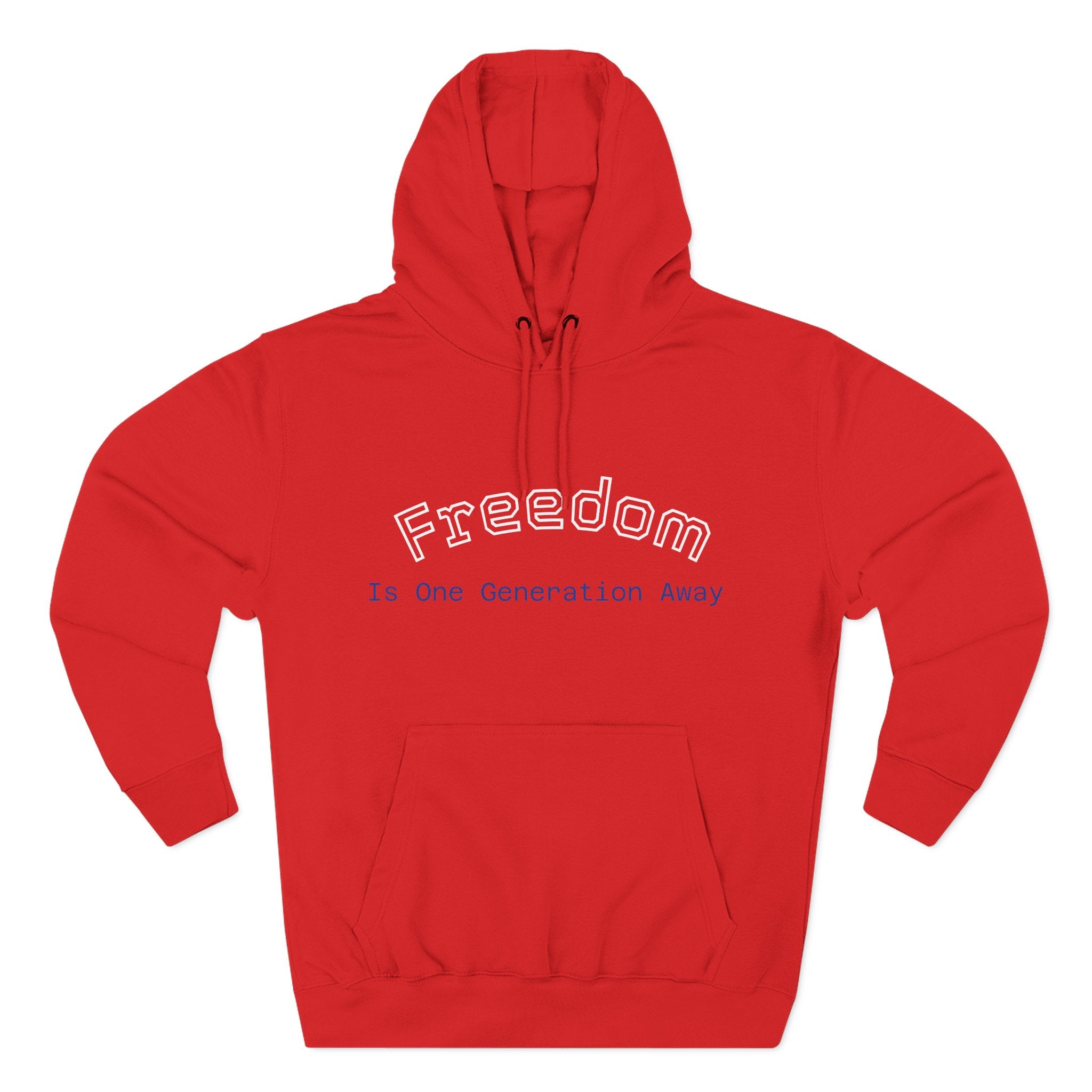 Three-Panel Freedom Hoodie - Inspirational Fleece Sweatshirt, God, Love, American Pride Apparel, Comfort Wear