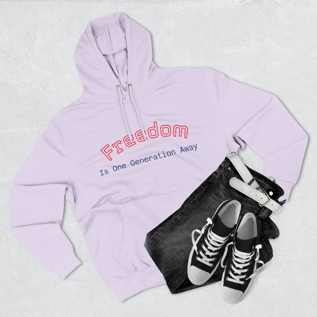 Three-Panel Freedom Hoodie - Inspirational Fleece Sweatshirt, God, Love, American Pride Apparel, Comfort Wear
