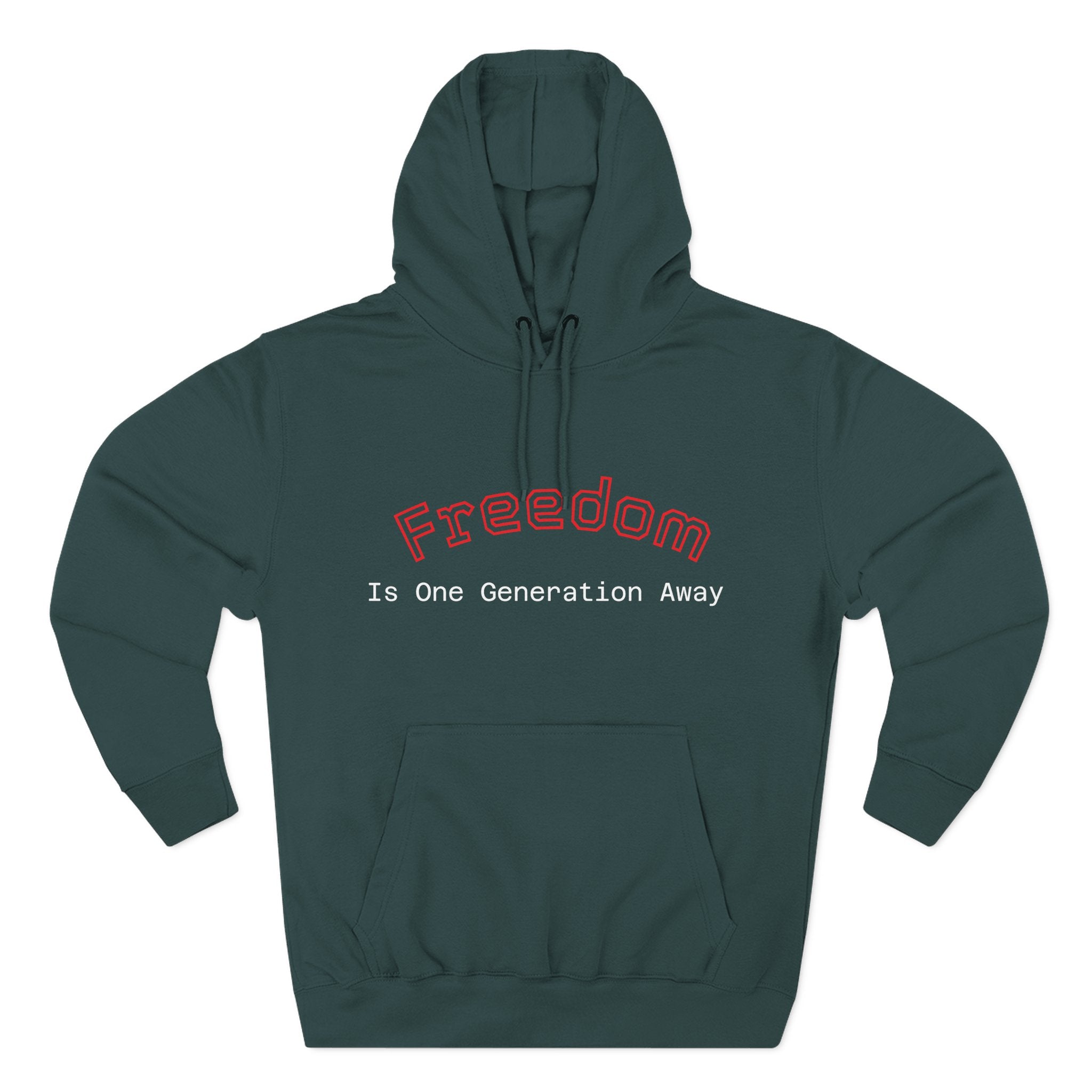 Three-Panel Freedom Hoodie - Inspirational Fleece Sweatshirt, God, Love, American Pride Apparel, Comfort Wear