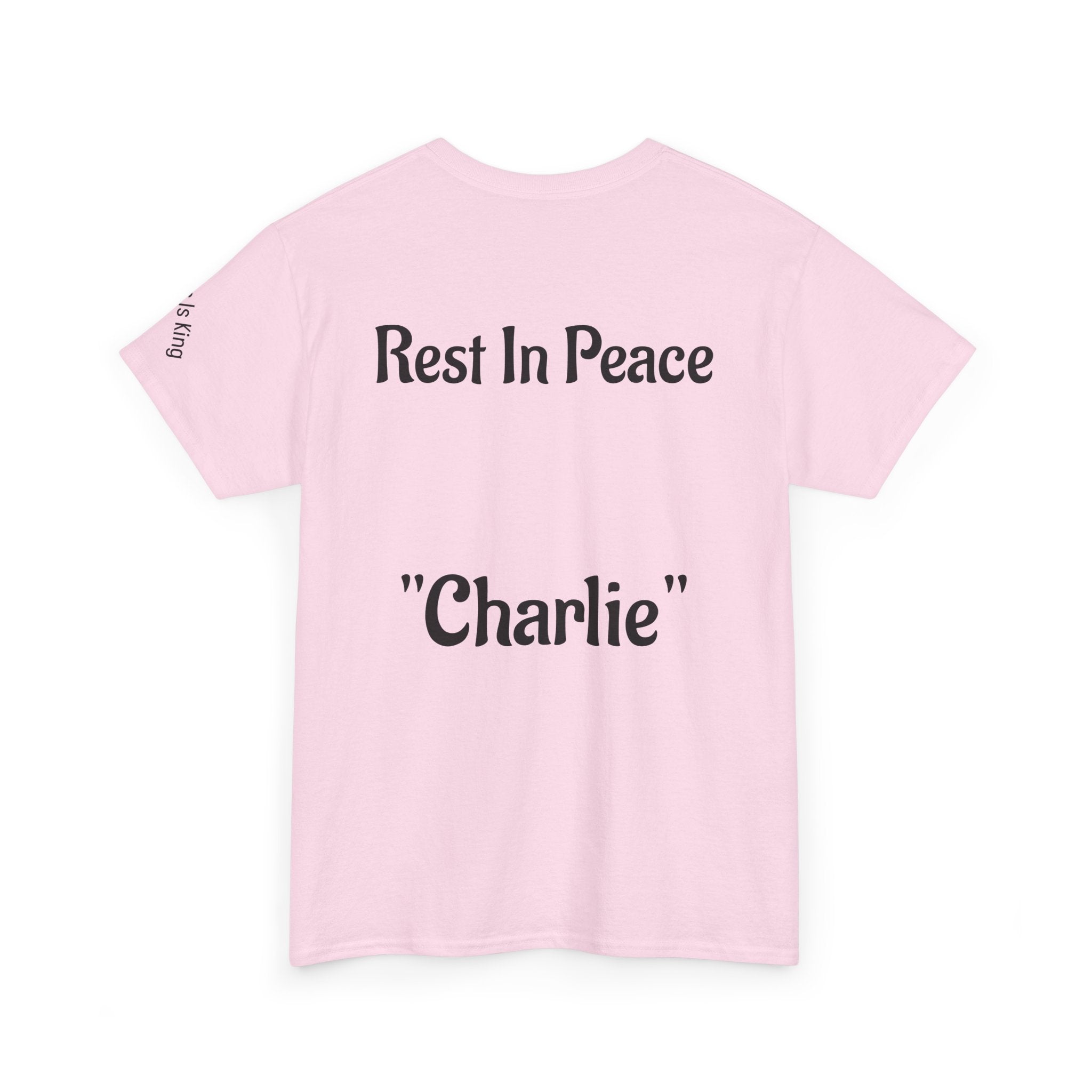 Thought-Provoking Unisex Heavy Cotton Tee: Rest In Peace Charlie, Opinion T-Shirt, Memorial Shirt, Casual Wear, Gift for Loss
