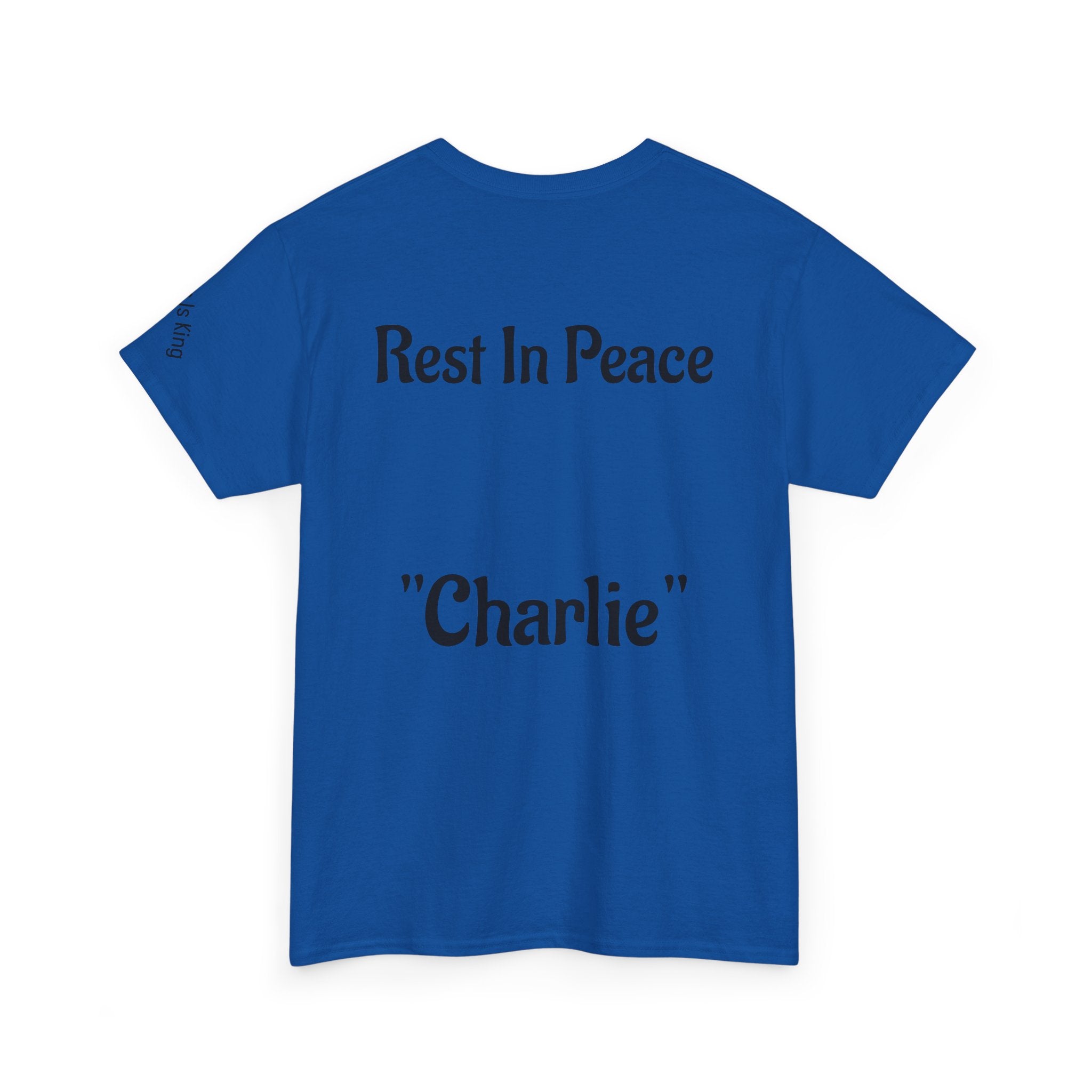 Thought-Provoking Unisex Heavy Cotton Tee: Rest In Peace Charlie, Opinion T-Shirt, Memorial Shirt, Casual Wear, Gift for Loss