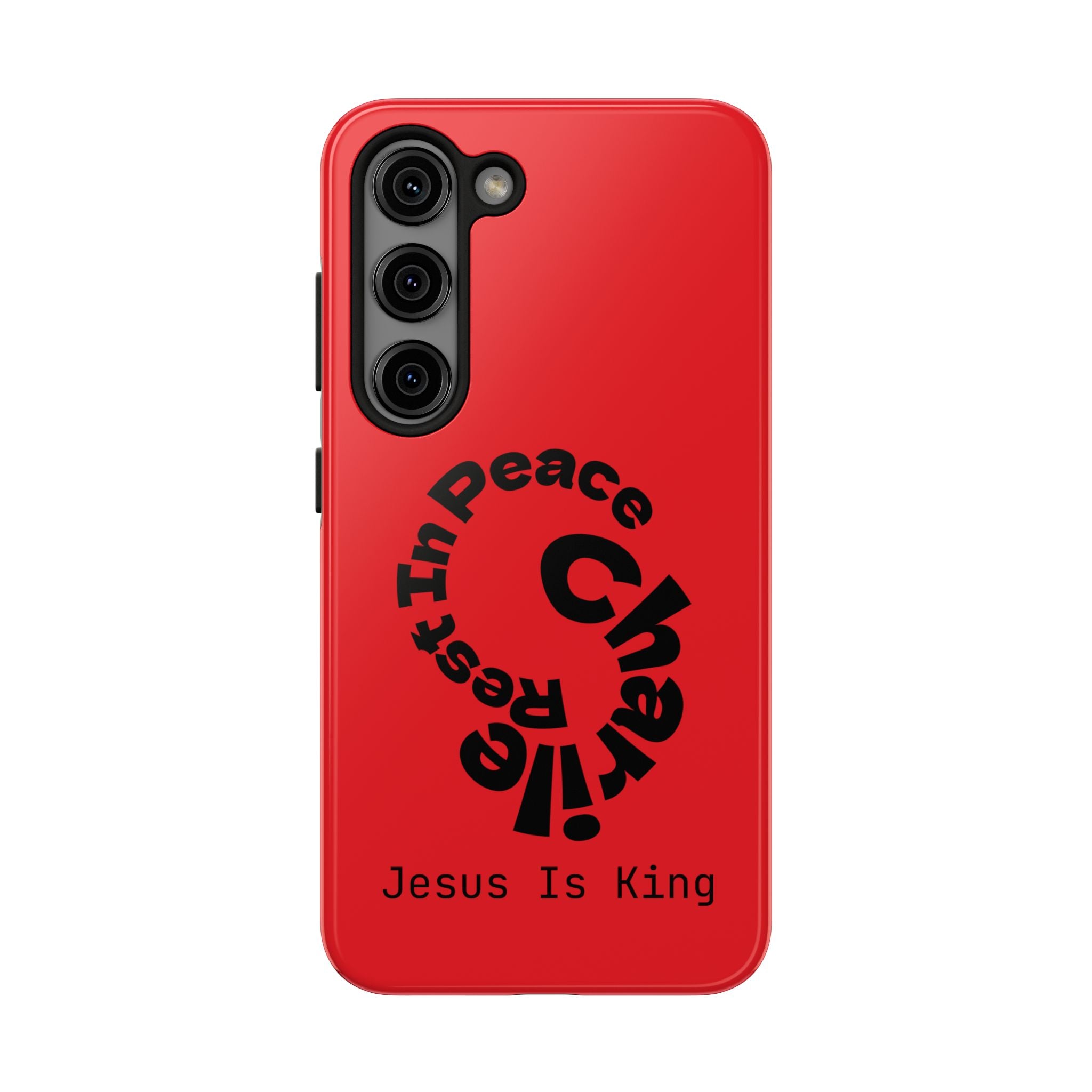 Bold Tough Phone Cases with Inspirational Design - Jesus Is King, Durable Protection, Gifts for Believers, Faith-Based Accessories, [...]