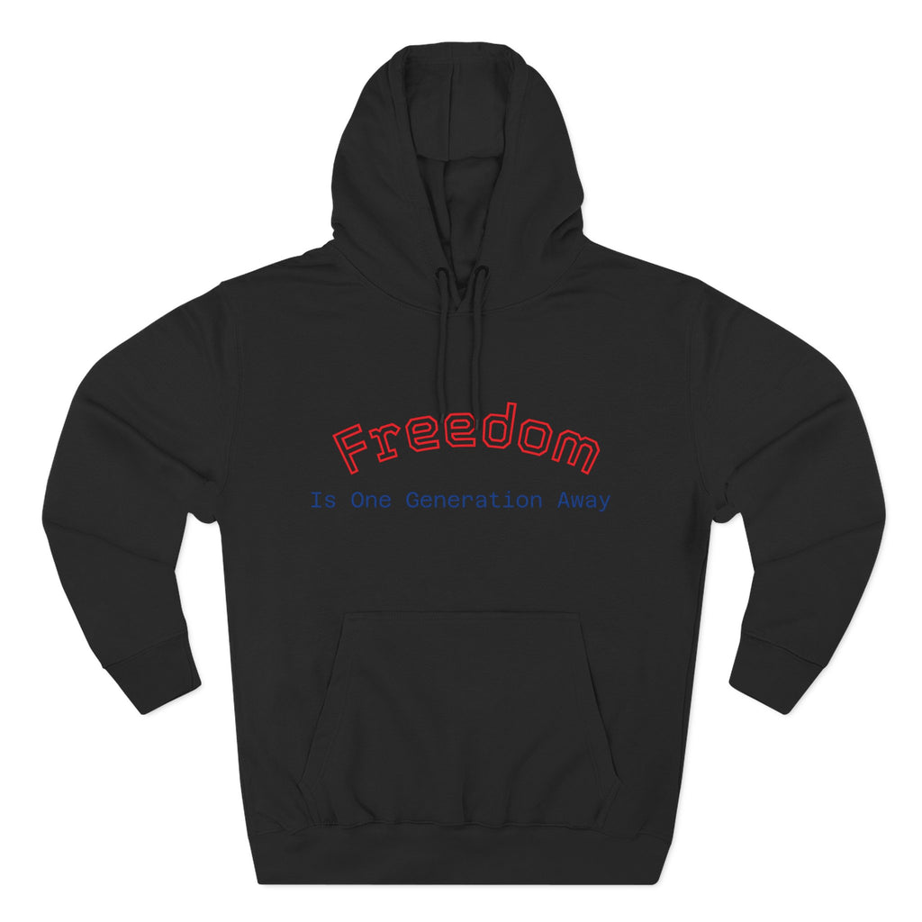 Three-Panel Freedom Hoodie - Inspirational Fleece Sweatshirt, God, Love, American Pride Apparel, Comfort Wear
