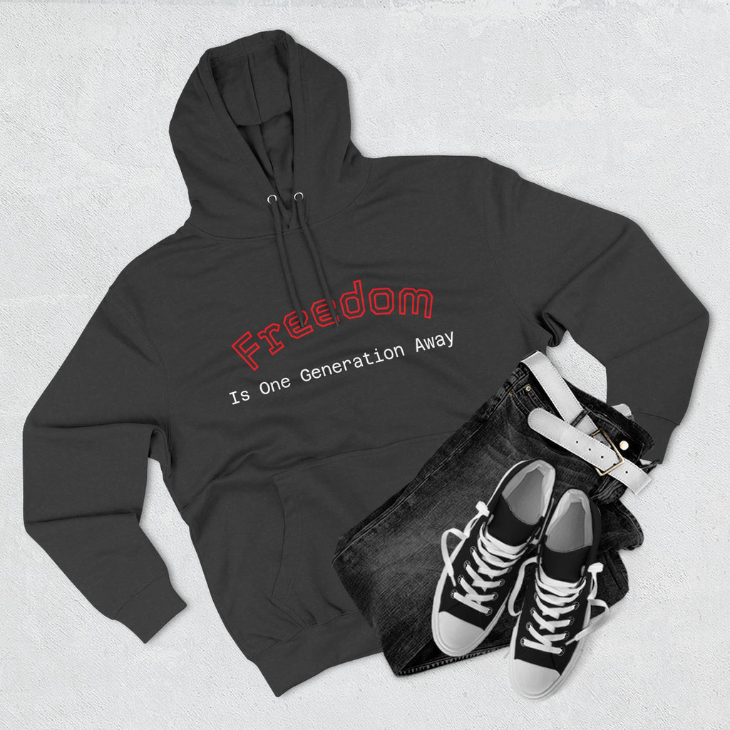 Three-Panel Freedom Hoodie - Inspirational Fleece Sweatshirt, God, Love, American Pride Apparel, Comfort Wear