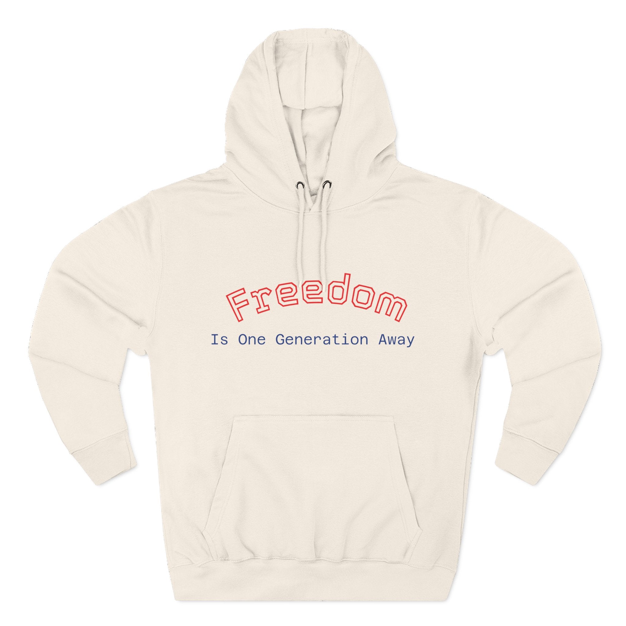 Three-Panel Freedom Hoodie - Inspirational Fleece Sweatshirt, God, Love, American Pride Apparel, Comfort Wear