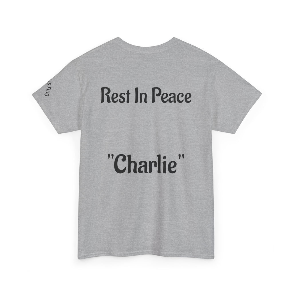 Thought-Provoking Unisex Heavy Cotton Tee: Rest In Peace Charlie, Opinion T-Shirt, Memorial Shirt, Casual Wear, Gift for Loss