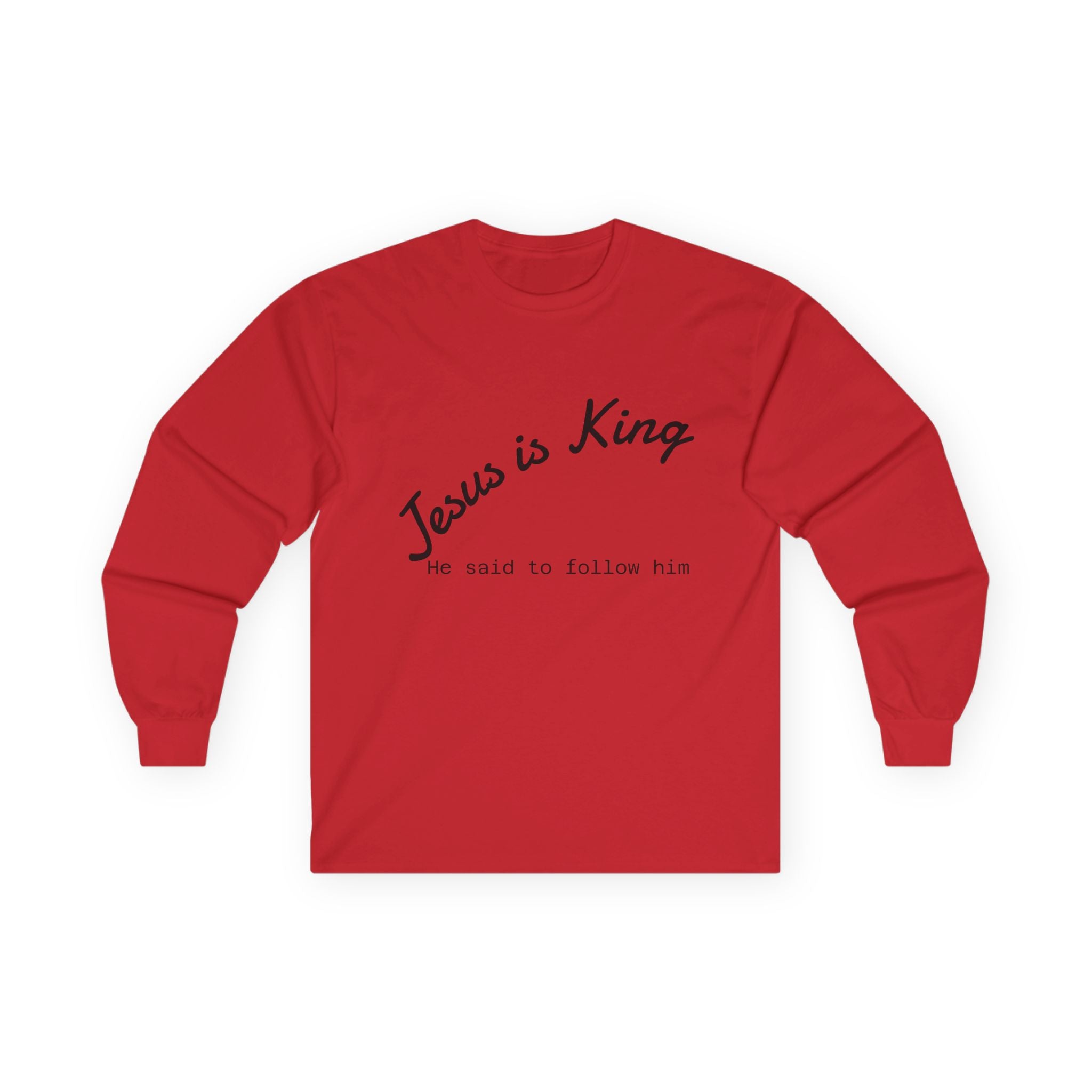 Christian & Patriotic Long Sleeve Tee - Jesus is King, 4th of July Gift, Casual Wear, Unisex Shirt, Peace Symbol Tee