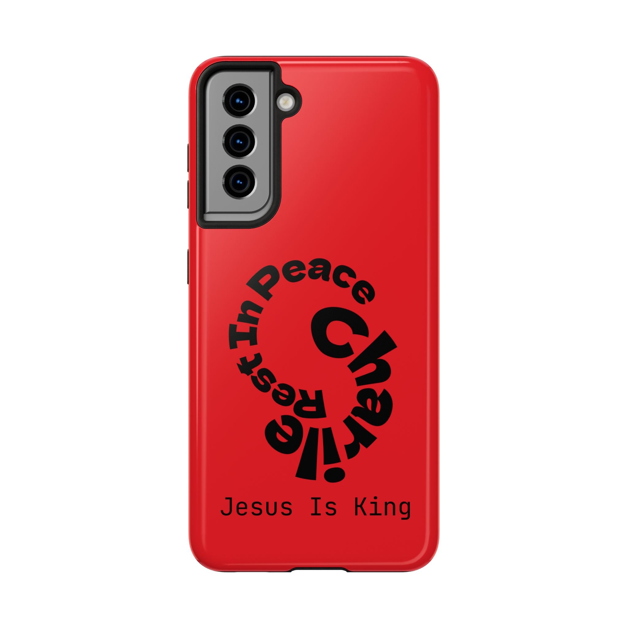 Bold Tough Phone Cases with Inspirational Design - Jesus Is King, Durable Protection, Gifts for Believers, Faith-Based Accessories, [...]