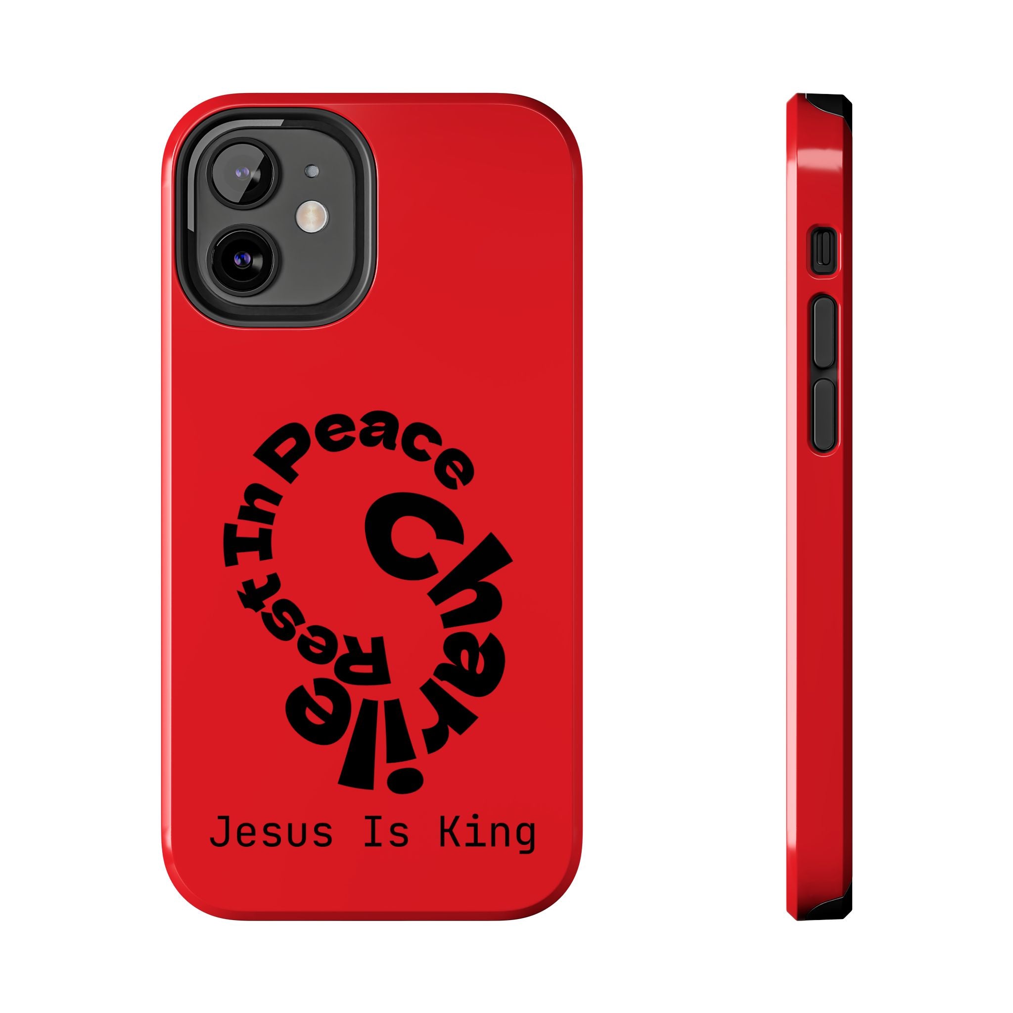 Bold Tough Phone Cases with Inspirational Design - Jesus Is King, Durable Protection, Gifts for Believers, Faith-Based Accessories, [...]