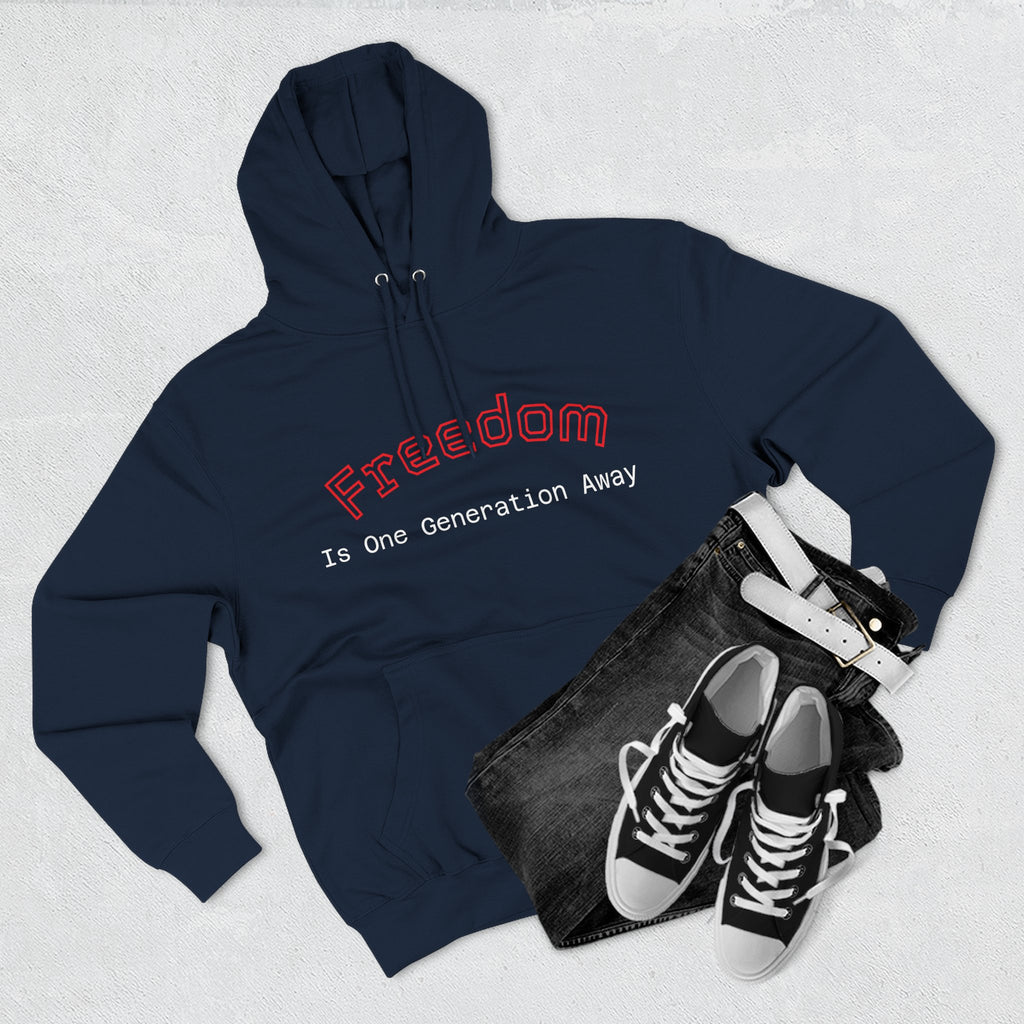 Three-Panel Freedom Hoodie - Inspirational Fleece Sweatshirt, God, Love, American Pride Apparel, Comfort Wear