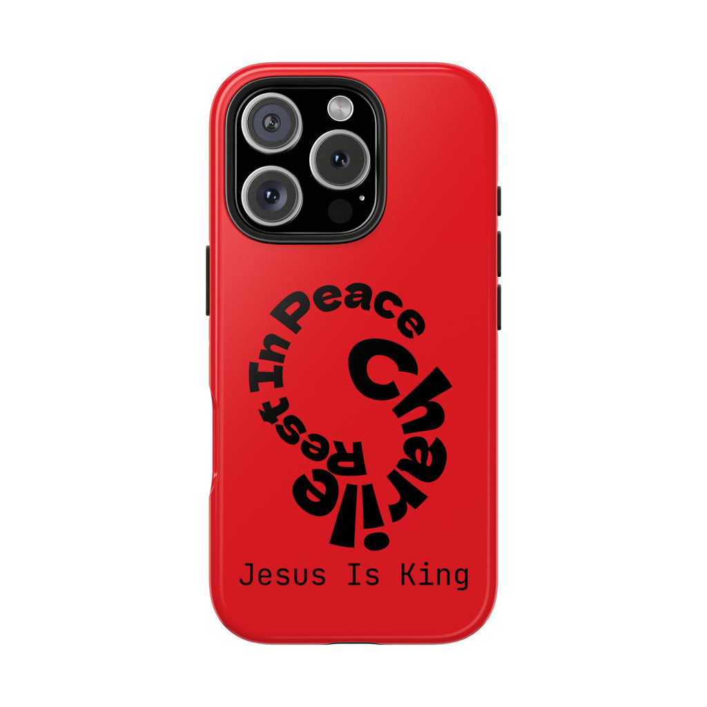 Bold Tough Phone Cases with Inspirational Design - Jesus Is King, Durable Protection, Gifts for Believers, Faith-Based Accessories, [...]