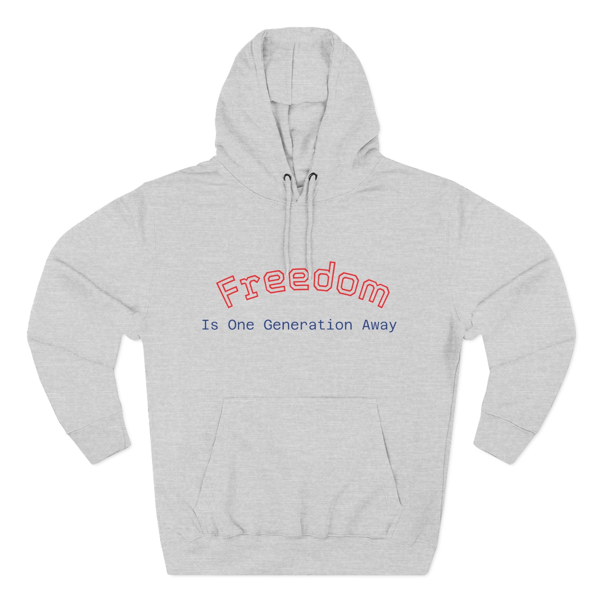 Three-Panel Freedom Hoodie - Inspirational Fleece Sweatshirt, God, Love, American Pride Apparel, Comfort Wear